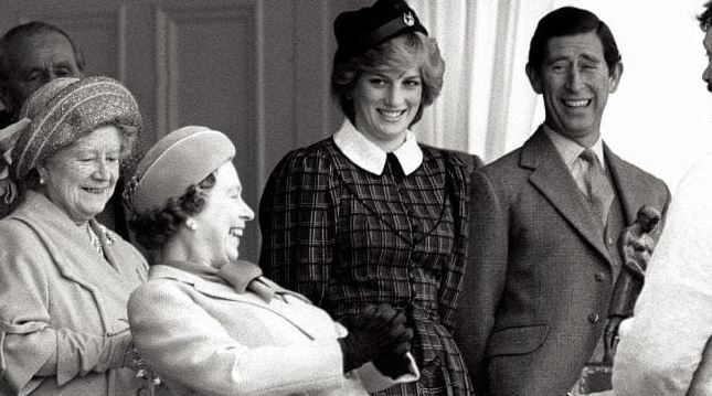 Princess Diana at the Braemar Games September 1982 in Scotland with Prince Charles, Queen Elizabeth and The Queen Mother. Photo / Supplied