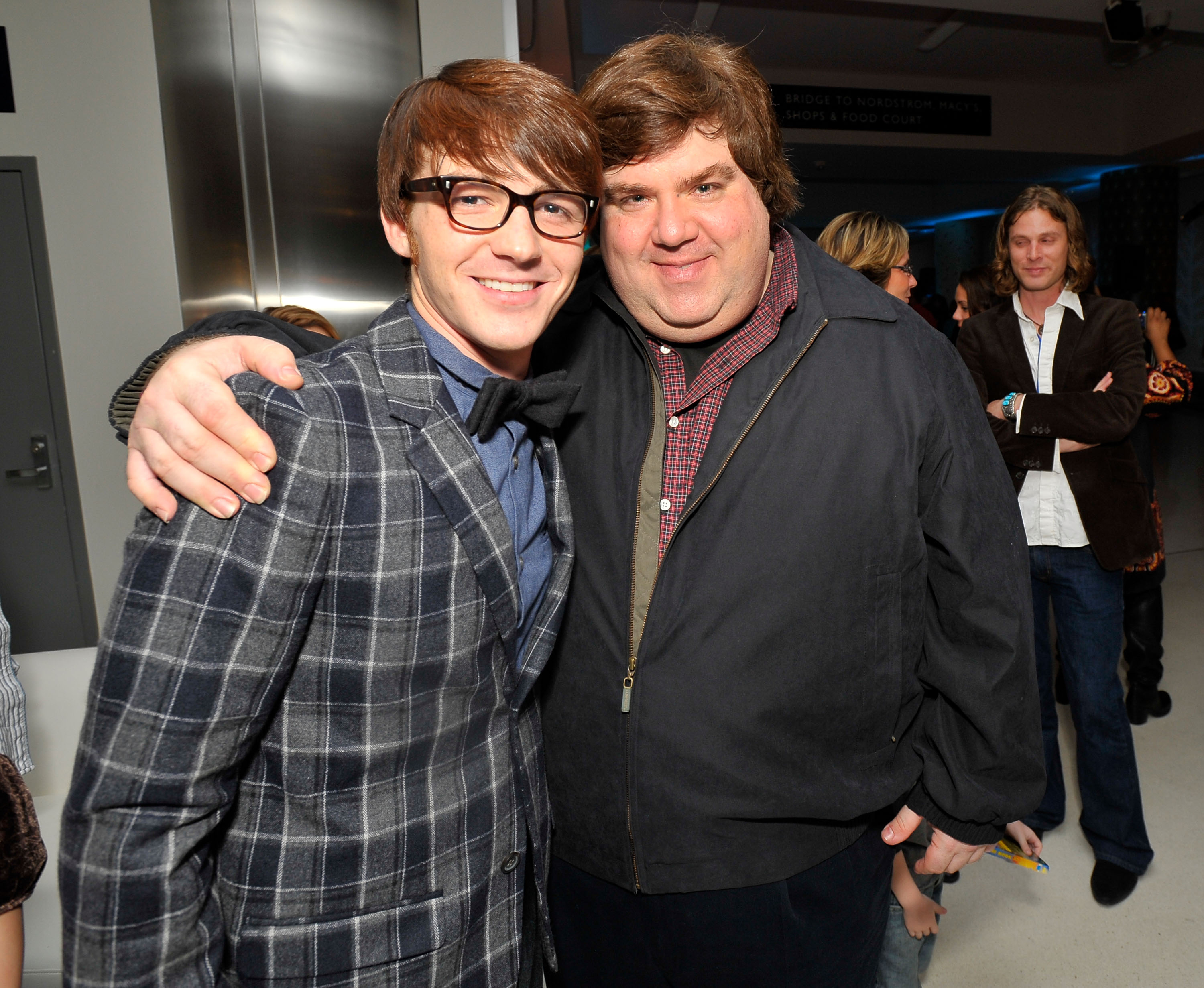 Actor Drake Bell (left) and creator of Drake and Josh Dan Schneider in 2008.  Photo / Getty Images