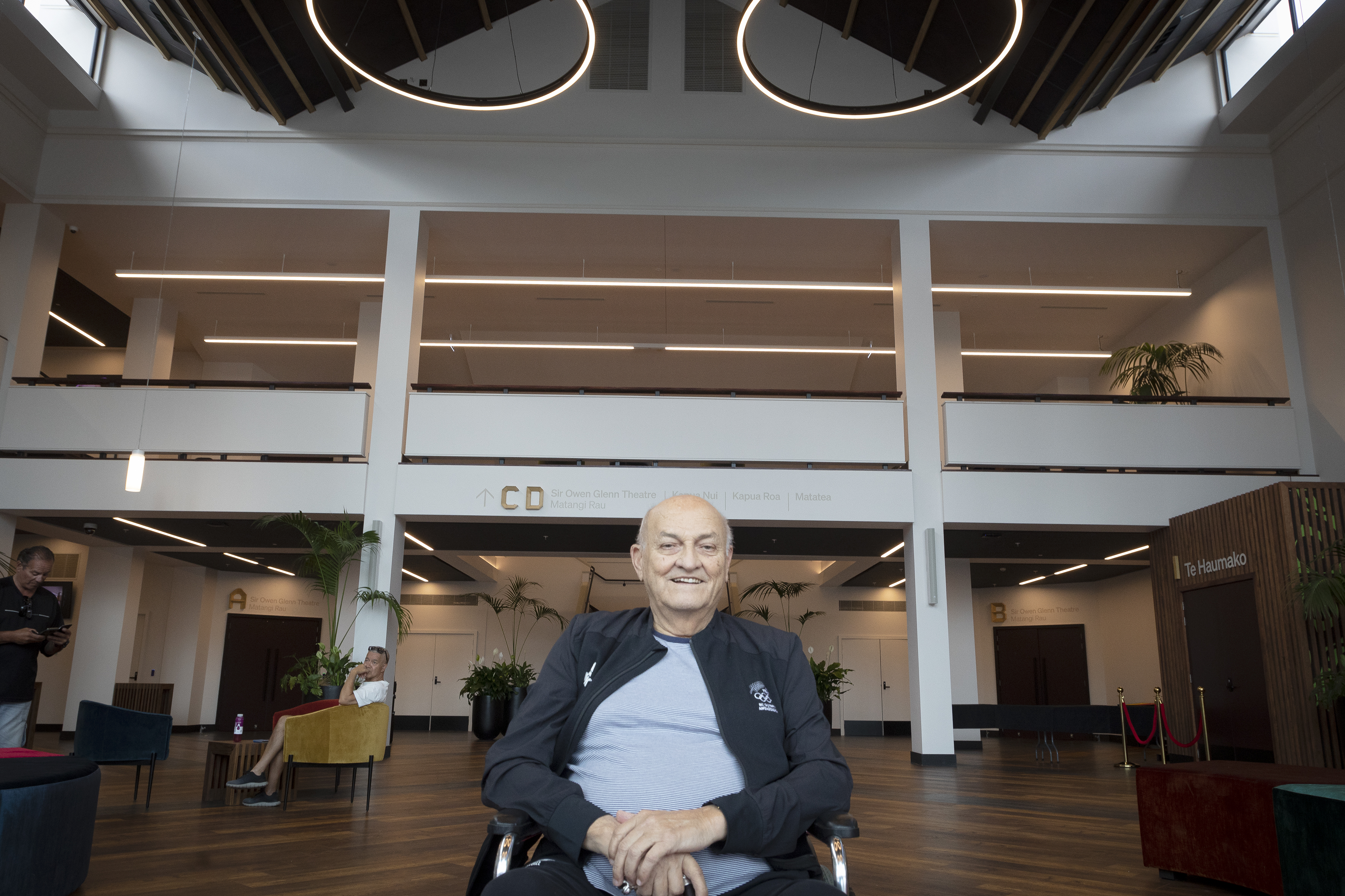 Sir Owen Glenn visits the Sir Howard Morrison Centre for its official opening.   Photo / Andrew Warner