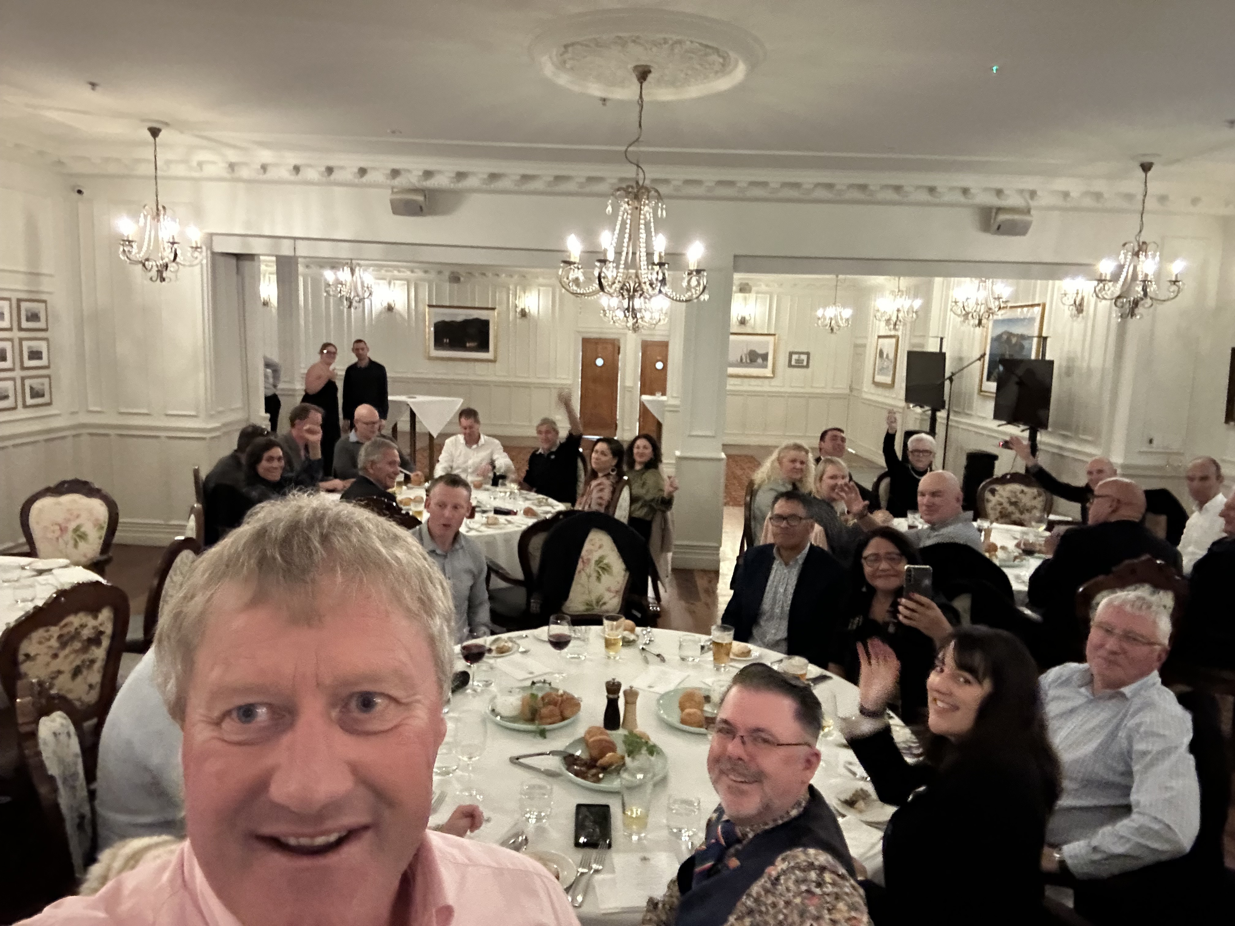 Northland MP Grant McCallum celebrates the reopening of the Brynderwyns with industry leaders at the Duke of Marlborough.