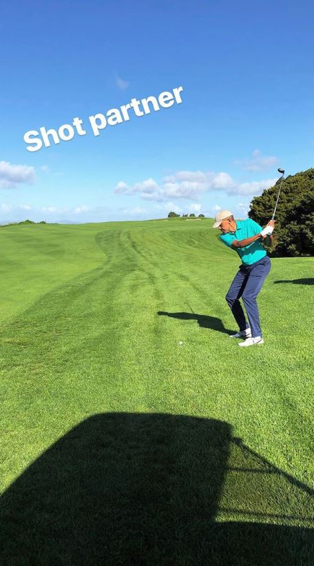 Max Key captures a photo of Barack Obama mid swing. Photo / Max Key Instagram
