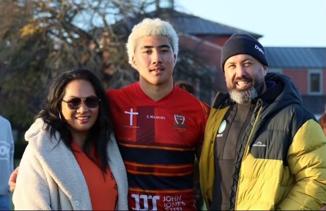 League sensation Bishop Neal with mother Betsy Neal and father Trevor Neal.