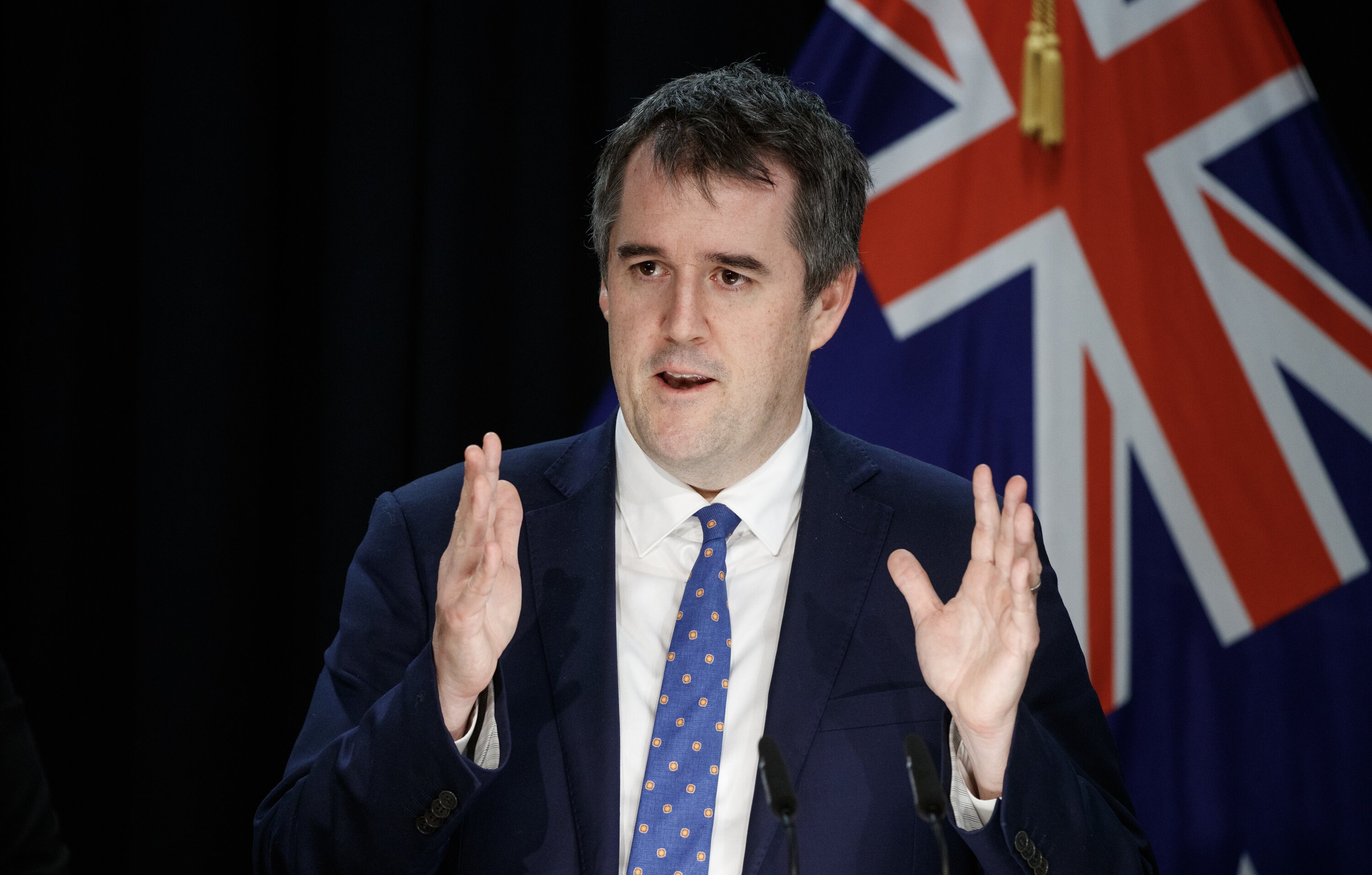 Minister for Infrastructure Chris Bishop now sits alongside Regional Development Minister Shane Jones in deciding regional infrastructure funding; he was previously one of Jones' sharpest critics. Photo / Mark Mitchell   