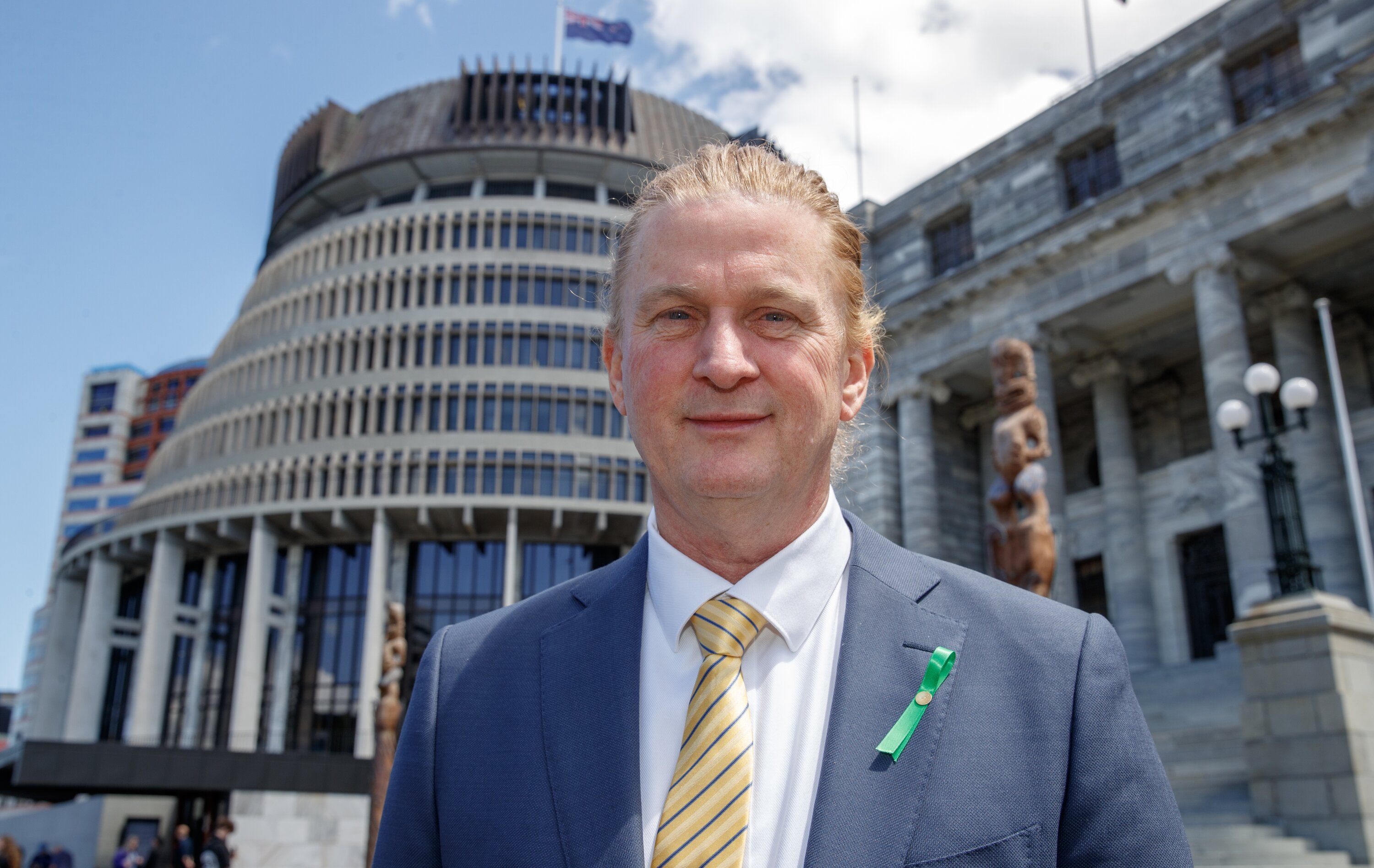 Church abuse survivor Christopher Longhurst, pictured after the Government’s apology at Parliament. Photo / Mark Mitchell