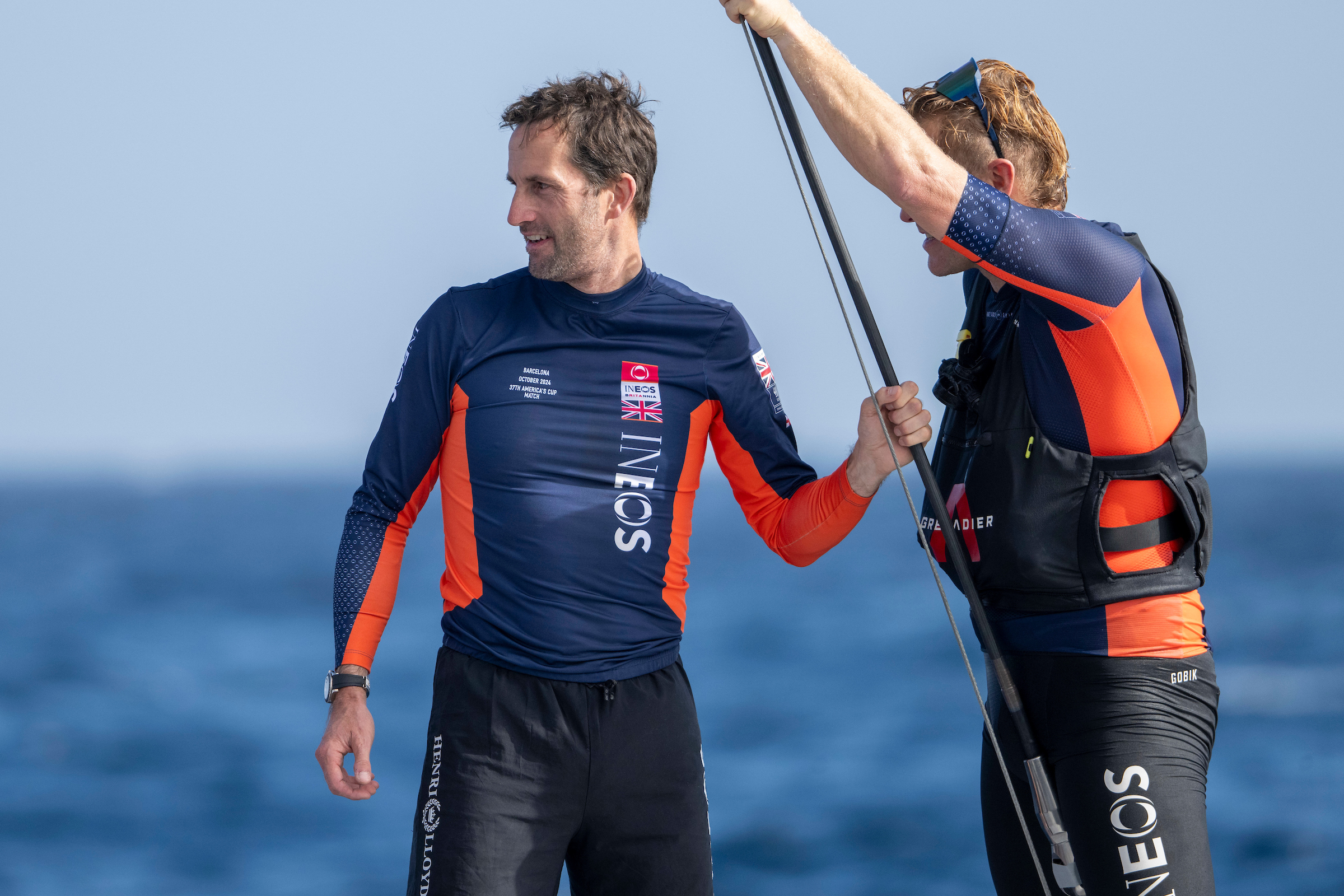 Sir Ben Ainslie after Ineos Britannia won both races on day four of the America's Cup match in Barcelona. Photo / Ricardo Pinto, America's Cup