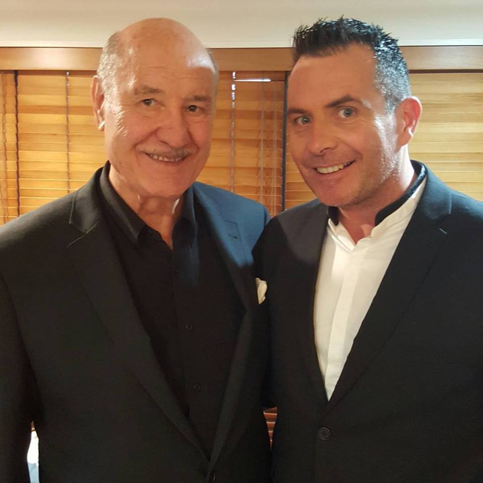 Ricardo Simich (right) with his father and 