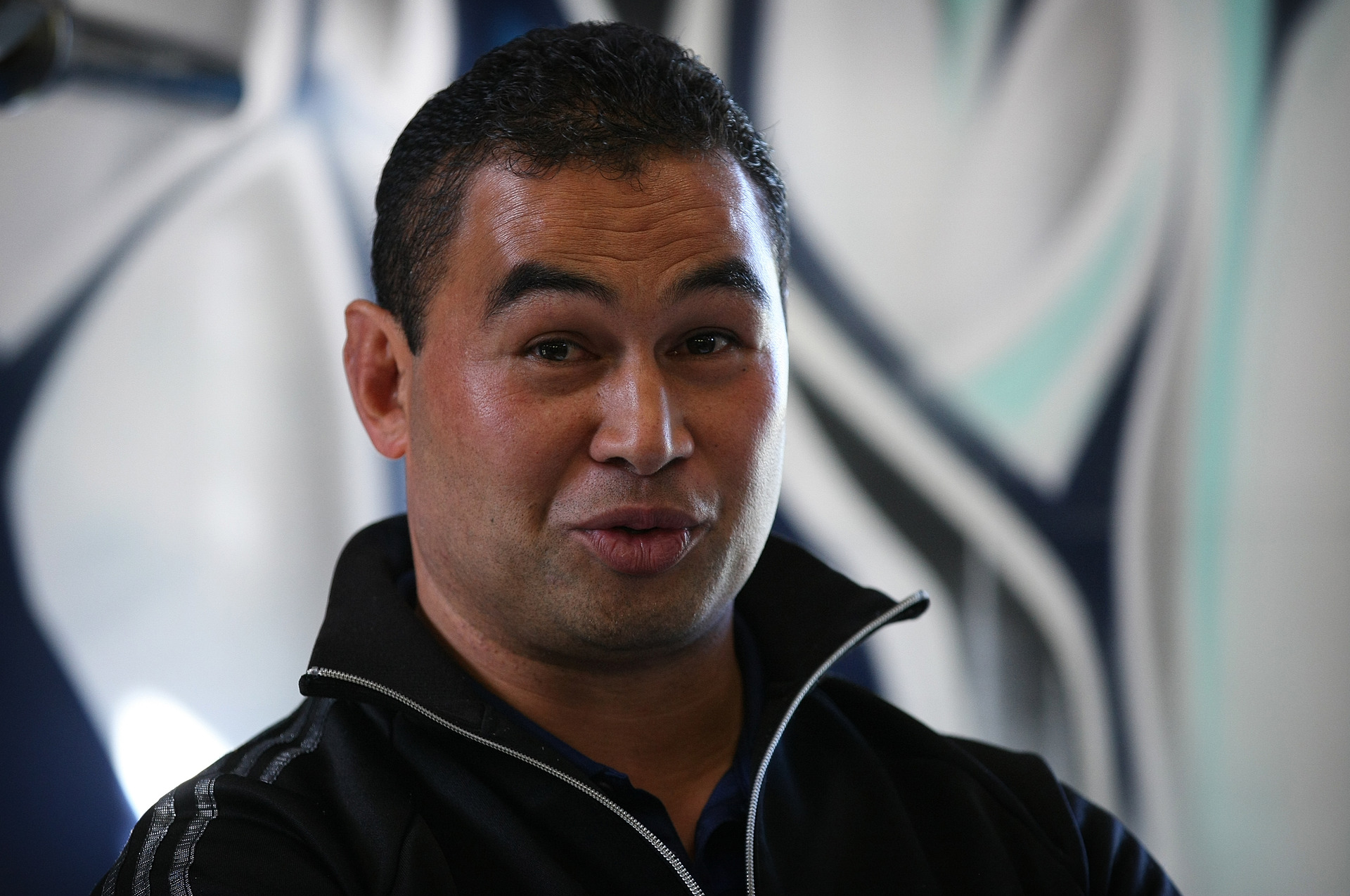 Pat Lam announces his departure from the Blues after the news that former All Black Sir John Kirwan would be taking over the coaching duties. Photo / Greg Bowker.