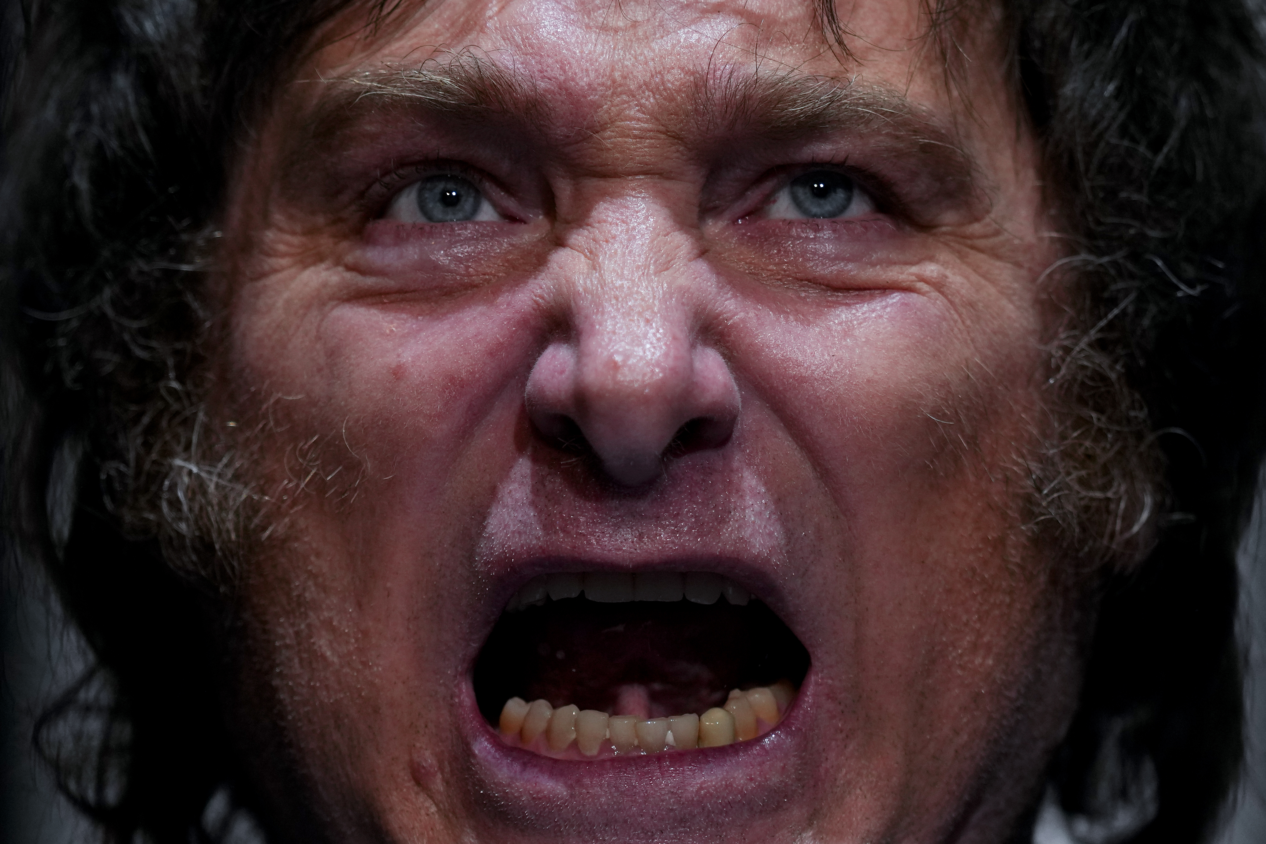Presidential candidate of the Liberty Advances coalition Javier Milei talks to supporters during a campaign rally in Buenos Aires, Argentina on Wednesday, October 18, 2023. The country's general elections are set for October 22. AP Photo / Natacha Pisarenko