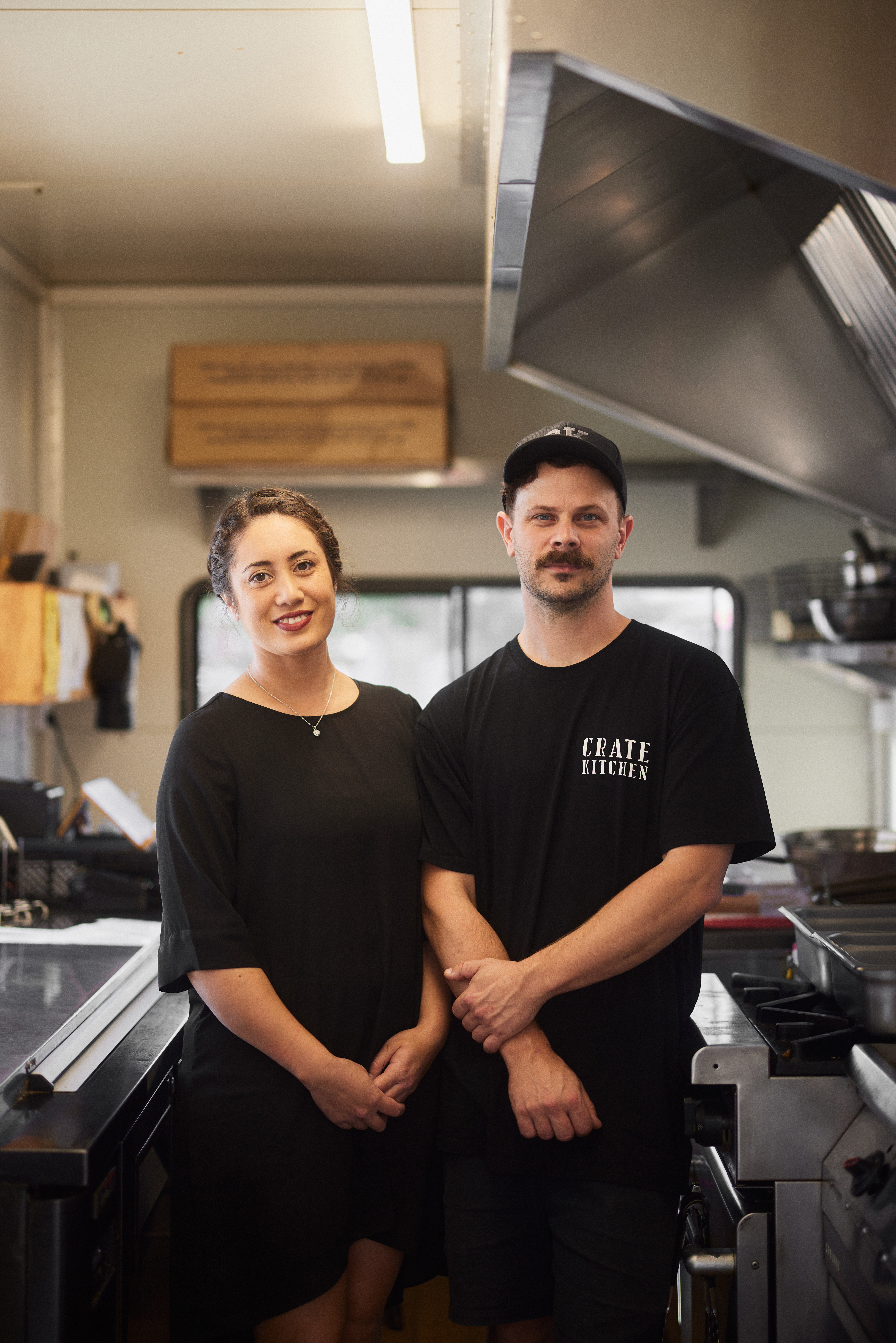 Dani Donovan and Brendan Kyle in Crate Kitchen Truck. Photo / Supplied