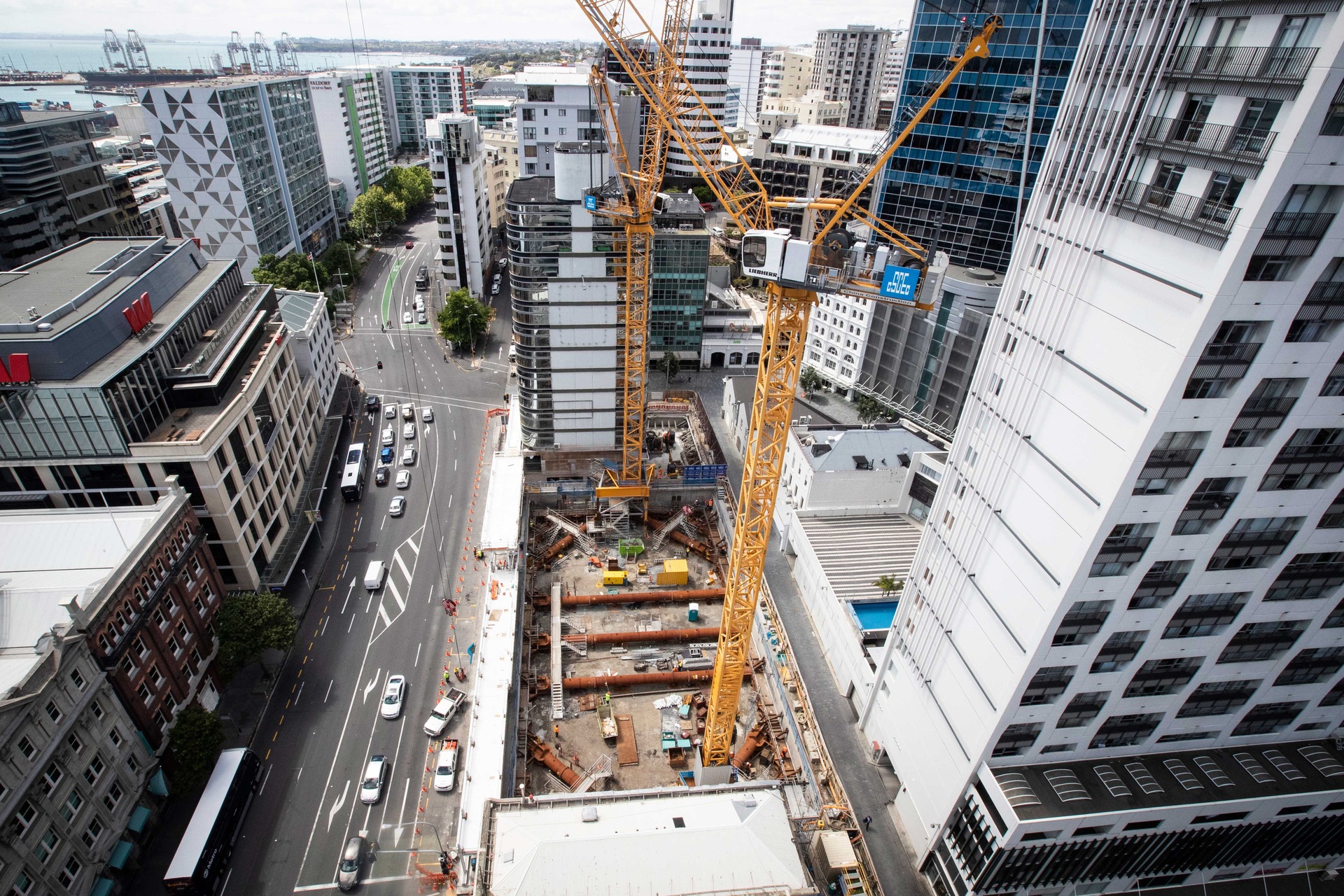 Seascape, the apartment tower being built on Customs St East in Auckland CBD. pHOTO / fILE