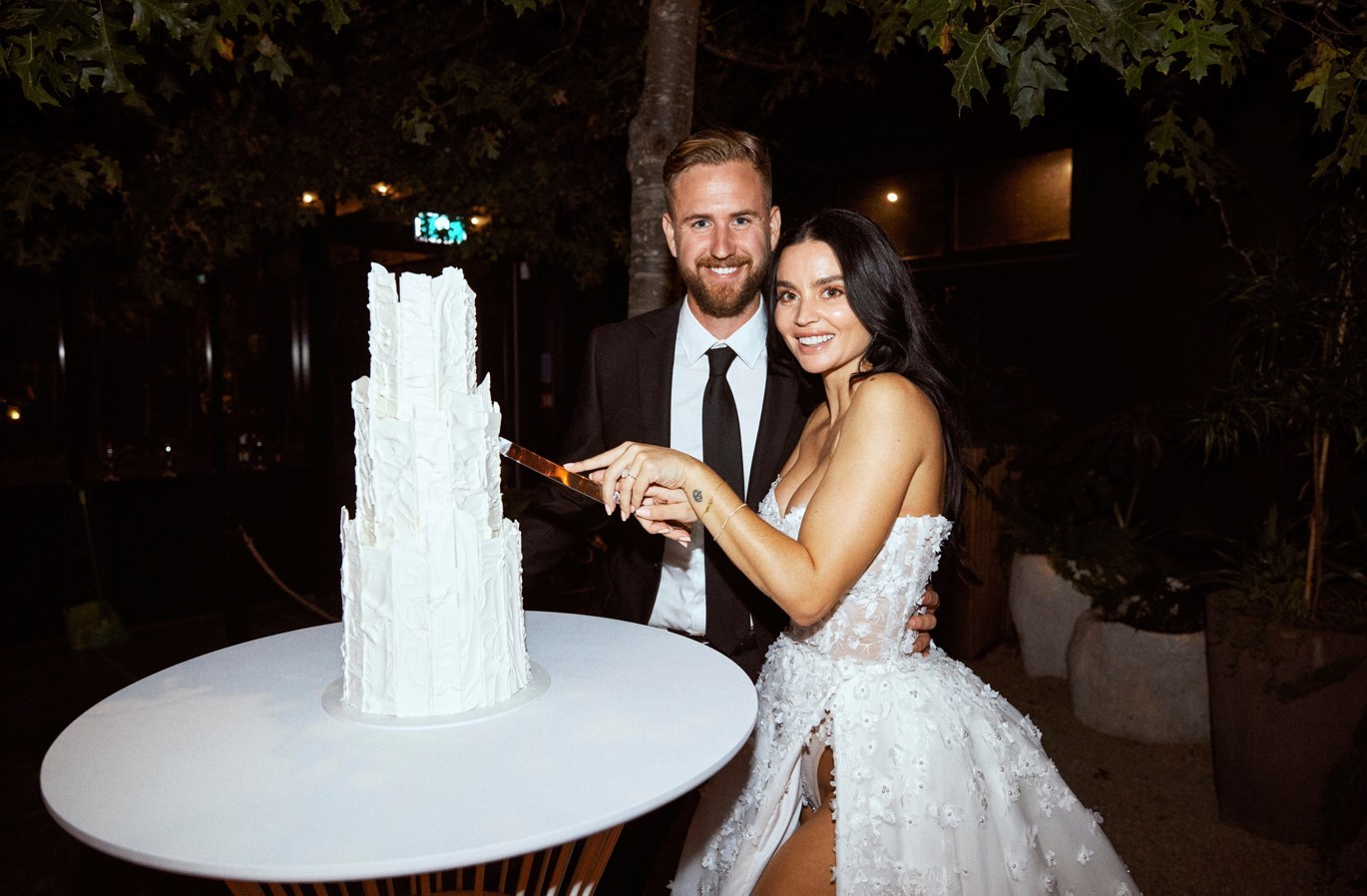 The cake had tiers of raspberry chocolate, lemon zest and ginger. Photo / jonnyscottphoto.com