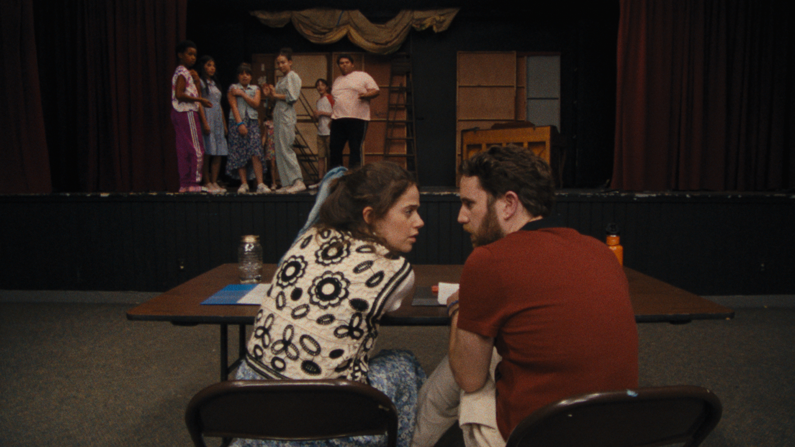Molly Gordon and Ben Platt in the film ‘Theater Camp’.
