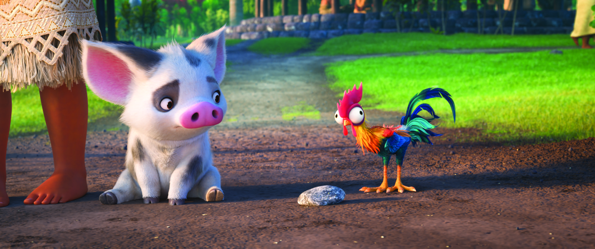 The characters Pua and Hei Hei from the Disney film, Moana.