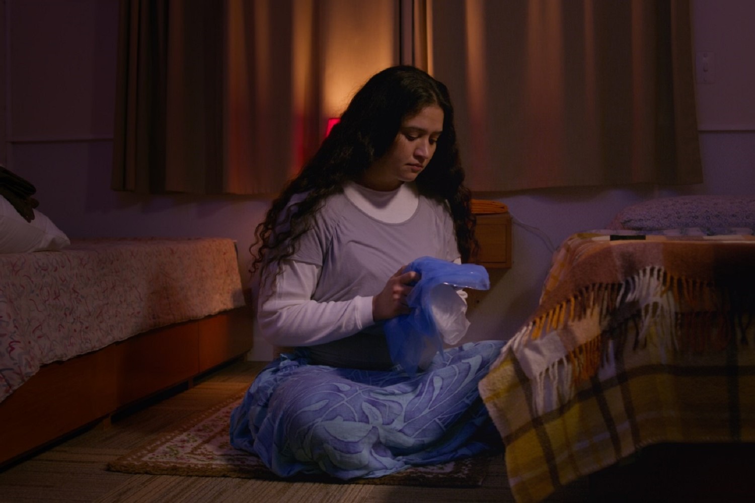 A scene from Mīria George's 2021 short film Fire in the Water, Fire in the Sky.