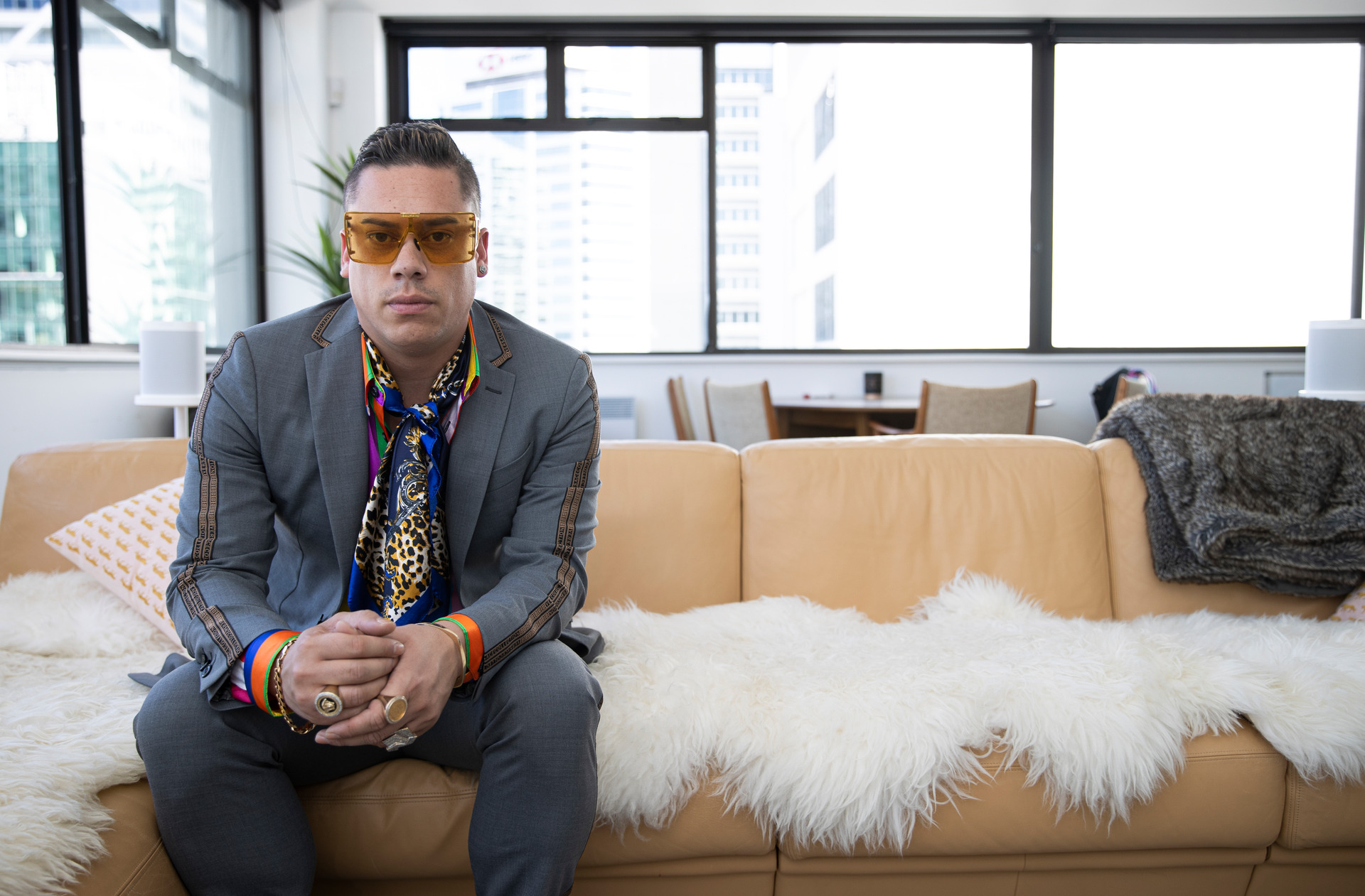 The politically-connected Jevan Goulter, pictured, was introduced to Wallace's manager by Mika X at an event for The Opportunities Party. Photo / George Heard