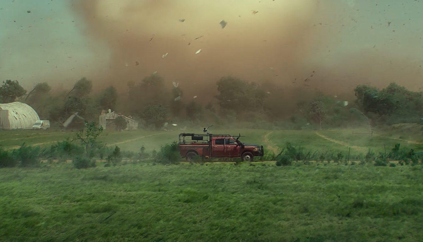 A scene from the new Twisters trailer. Photo / Universal Pictures