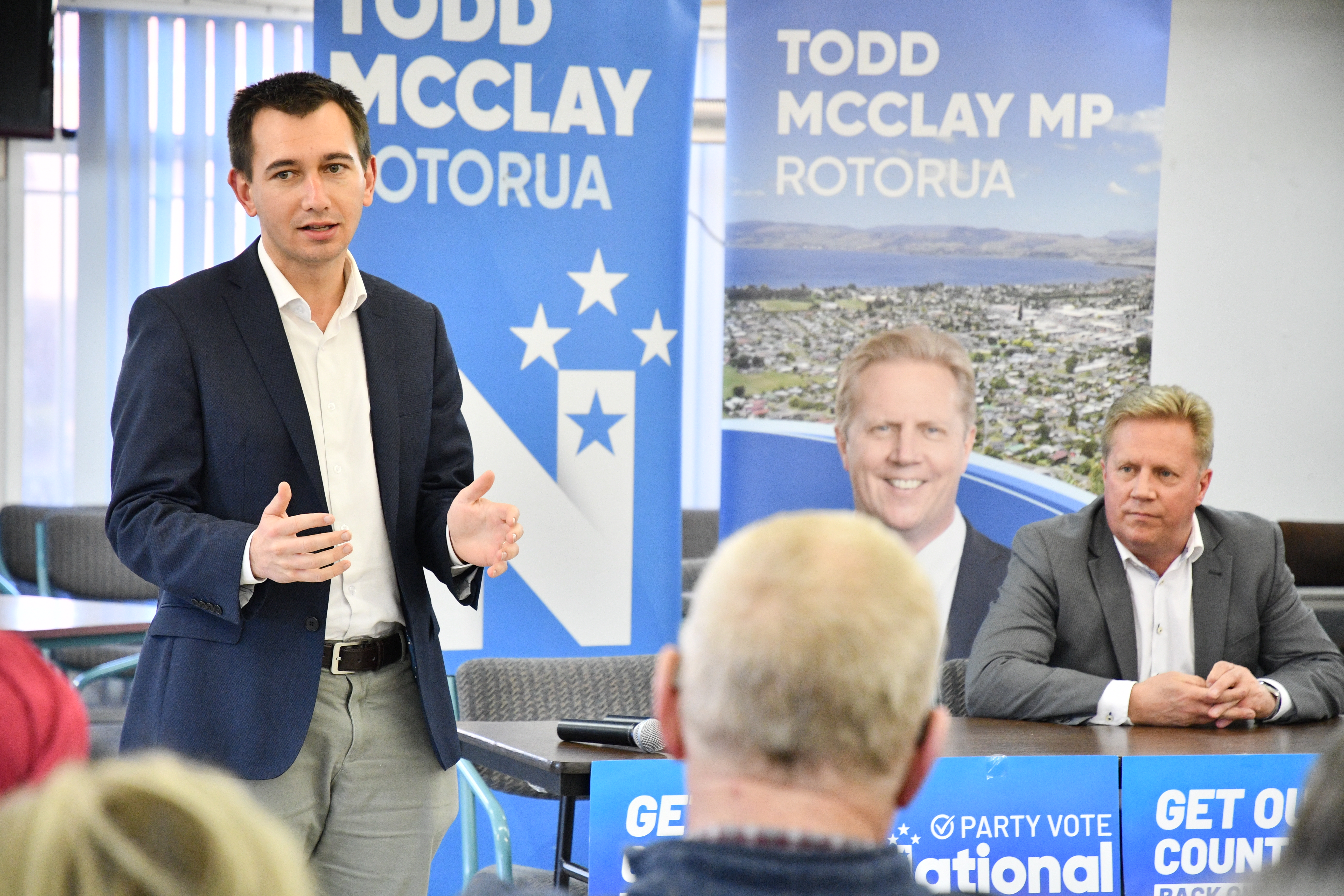 Minister of Transport Simeon Brown (left) and Rotorua MP Todd McClay. Photo / Laura Smith