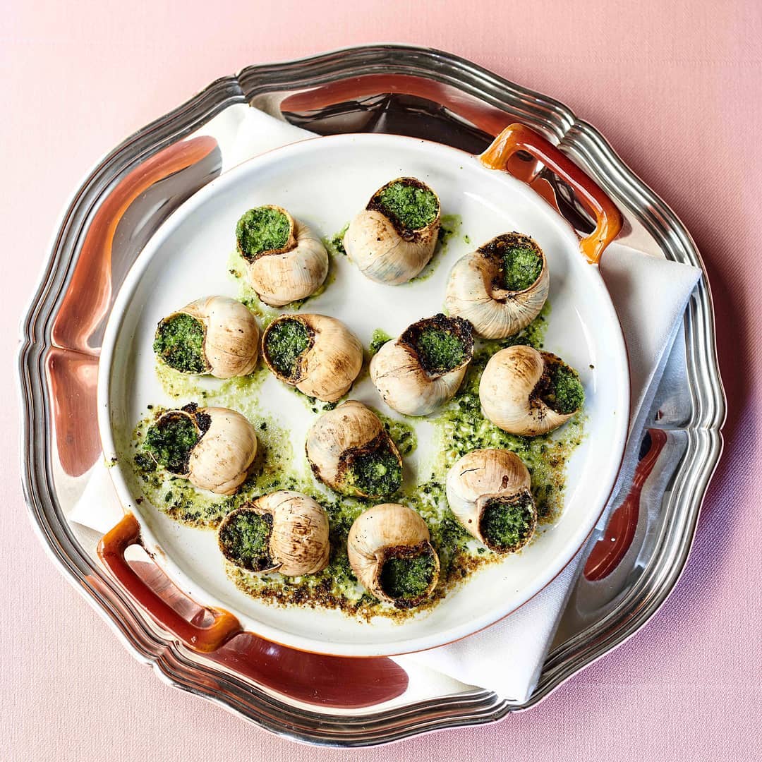 The escargot at La Poule Au Pot. Photo / @Restaurantlapouleaupot