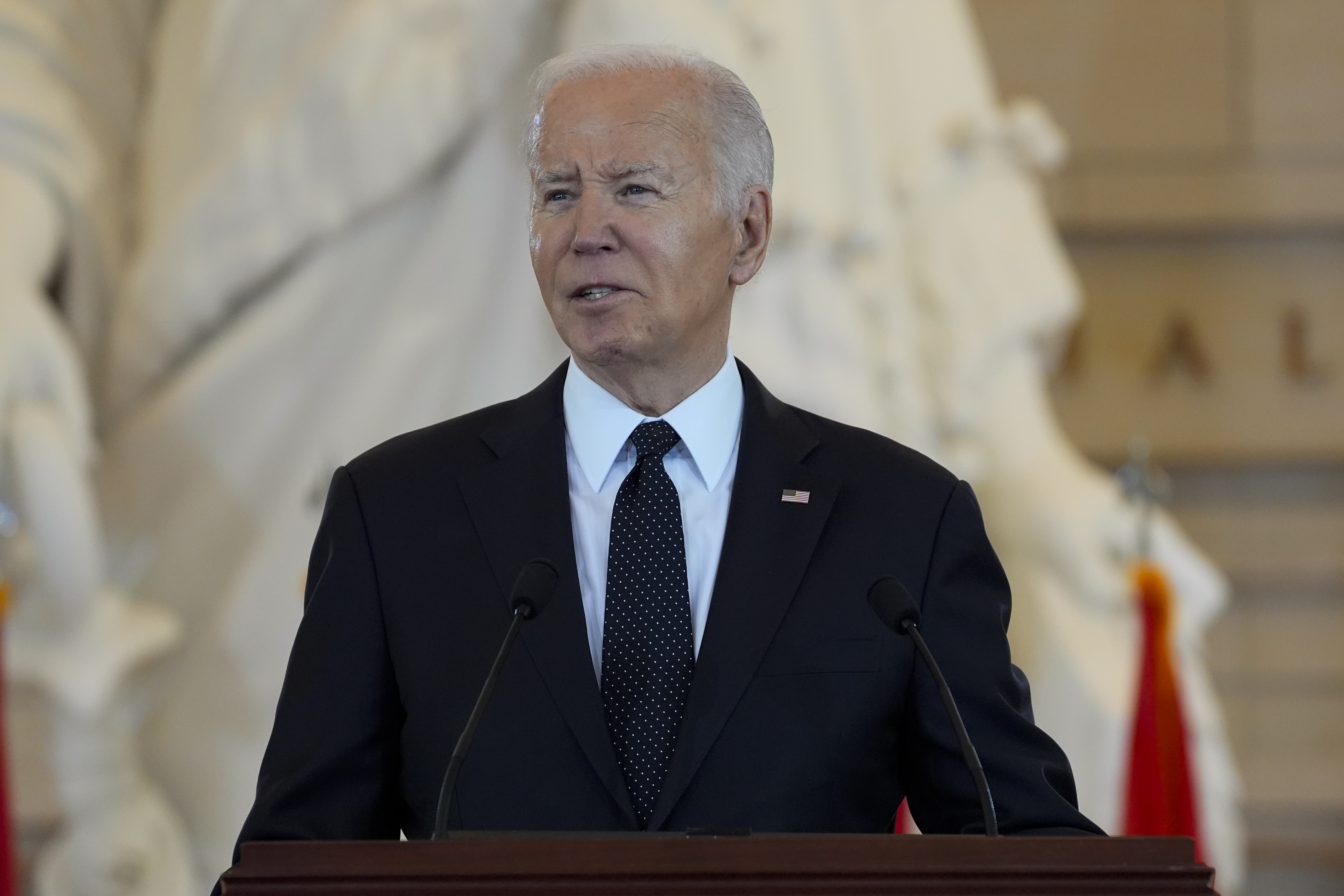 President Joe Biden said on Wednesday that he would not supply offensive weapons that Israel could use to launch an all-out assault on Rafah. Photo / AP