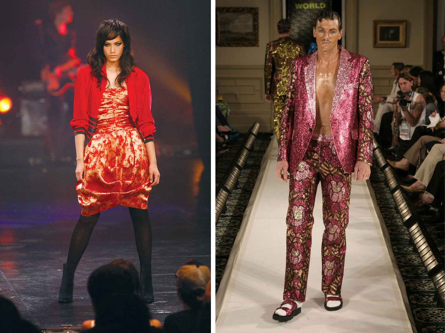 Zambesi's iconic St. James show from 2005; World menswear from 2003. Photos / Getty Images