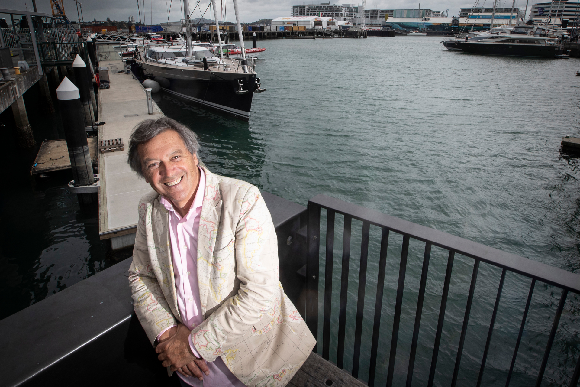 Sir Ian Taylor on Auckland's Viaduct. Photo / Jason Oxenham