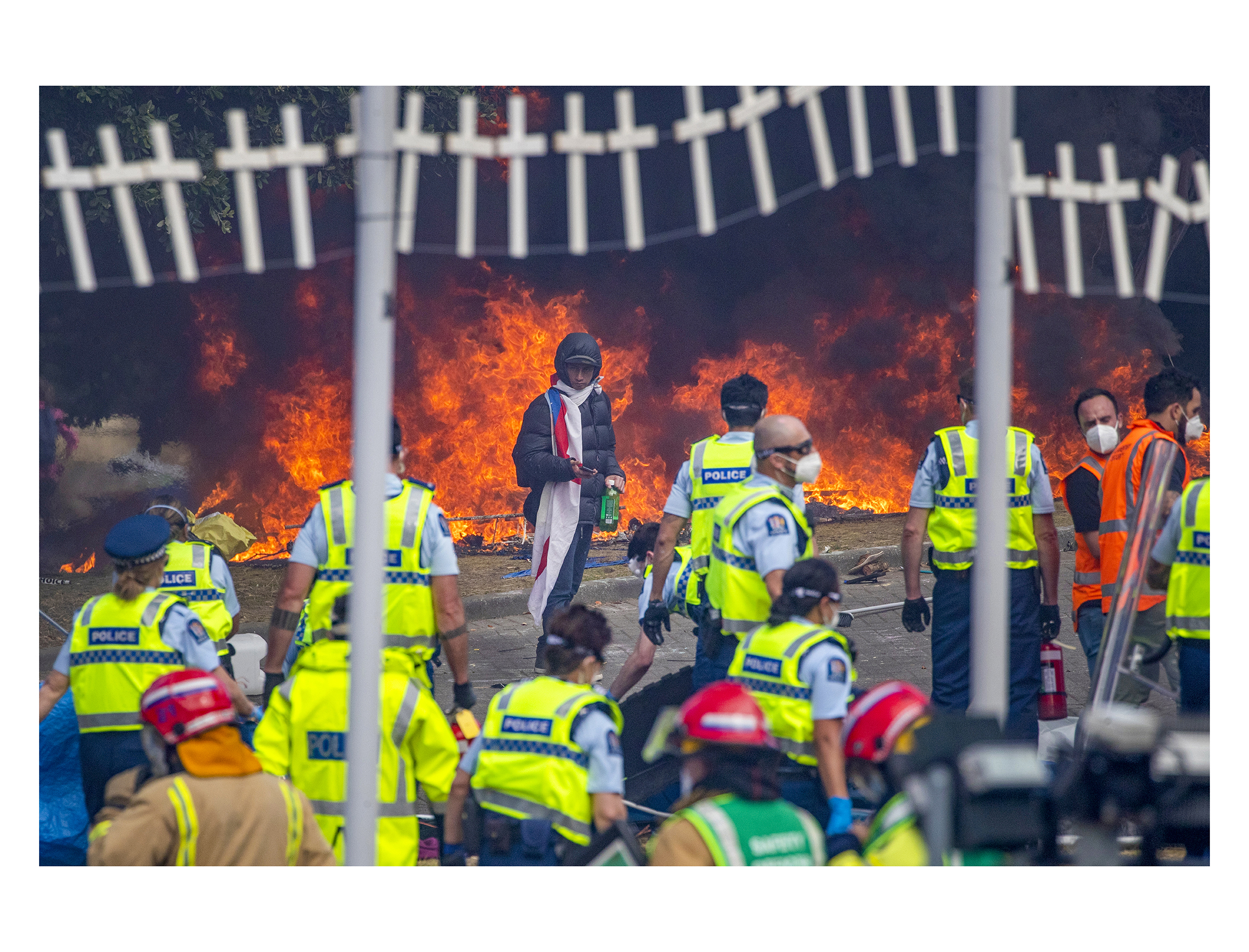 Protesters at Parliament in March 2022. Photo / Mark MItchell