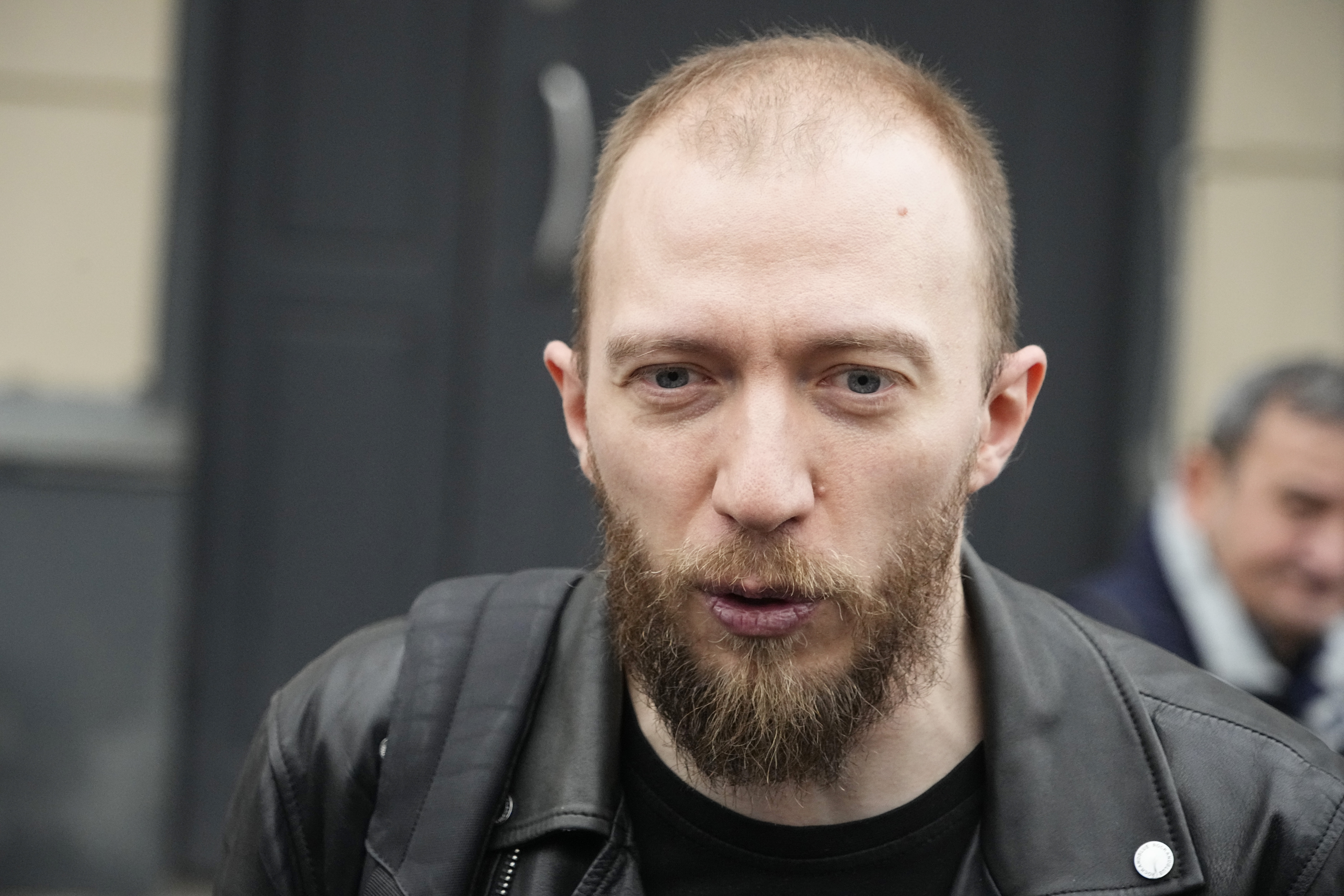 Daniil Berman, the lawyer of arrested Wall Street Journal reporter Evan Gershkovich, speaks to journalists near the Lefortovsky court, in Moscow. Photo / Alexander Zemlianichenko, AP
