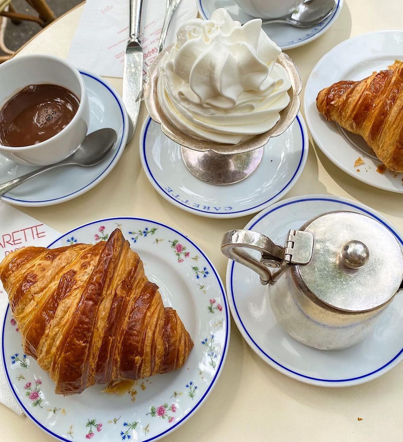 Enjoy pastries and hot chocolate at Carette. Photo / @Caretteofficiel