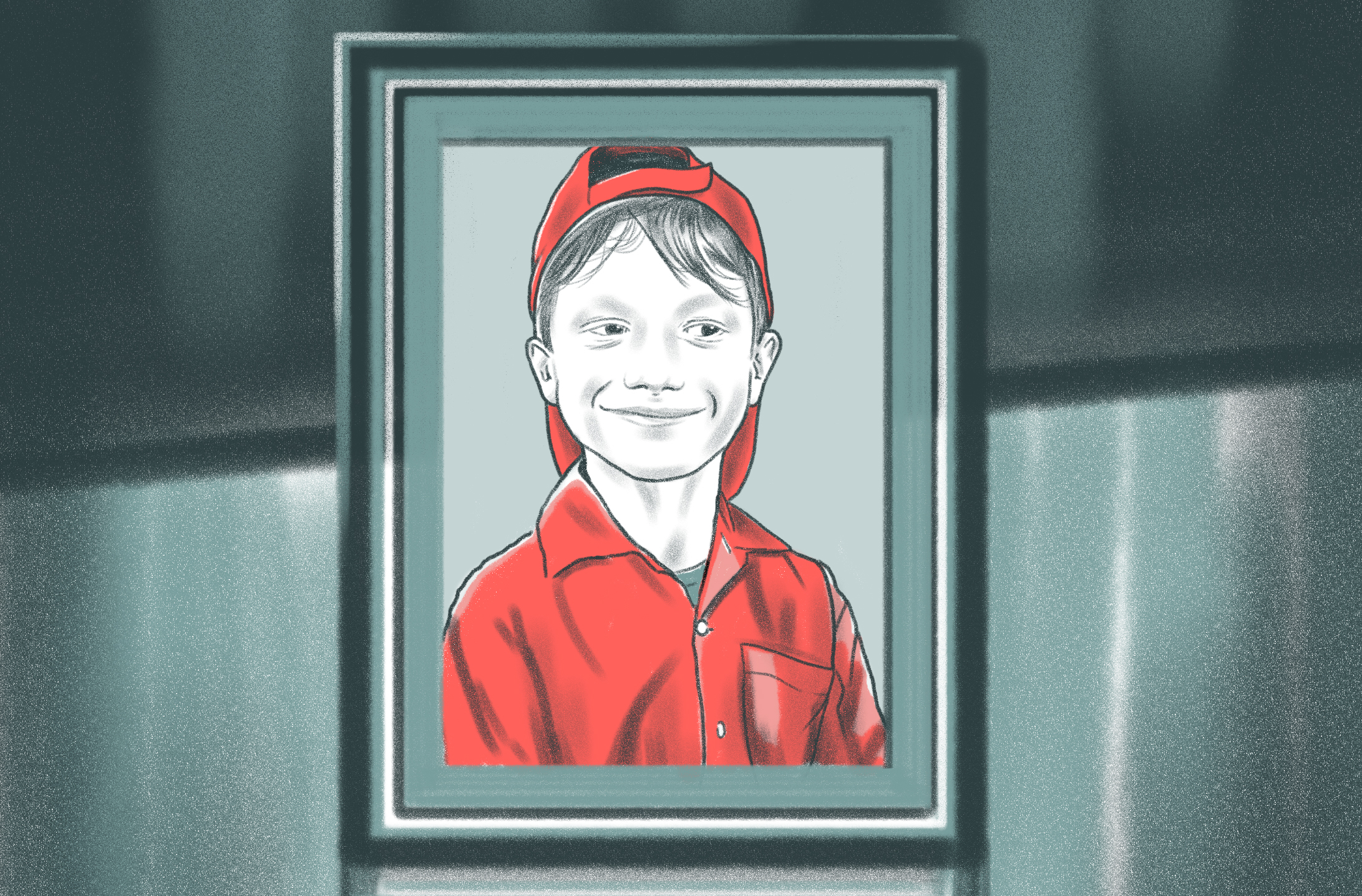 A framed photo of Michael has pride of place in his grandmother's home. Illustration / Paul Slater