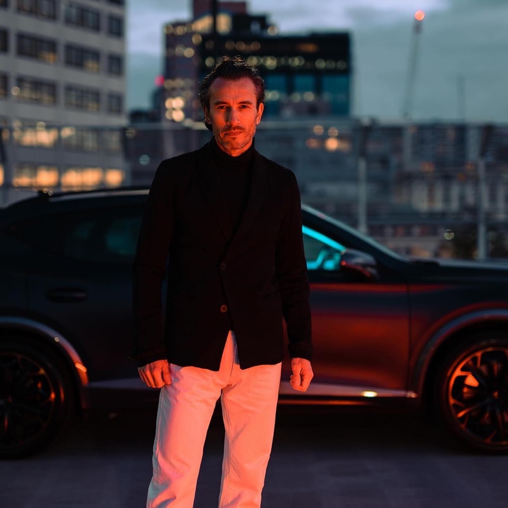 Rob Ipsen modelling for a 2021 Cupra campaign. Photo / @Cupra.nz