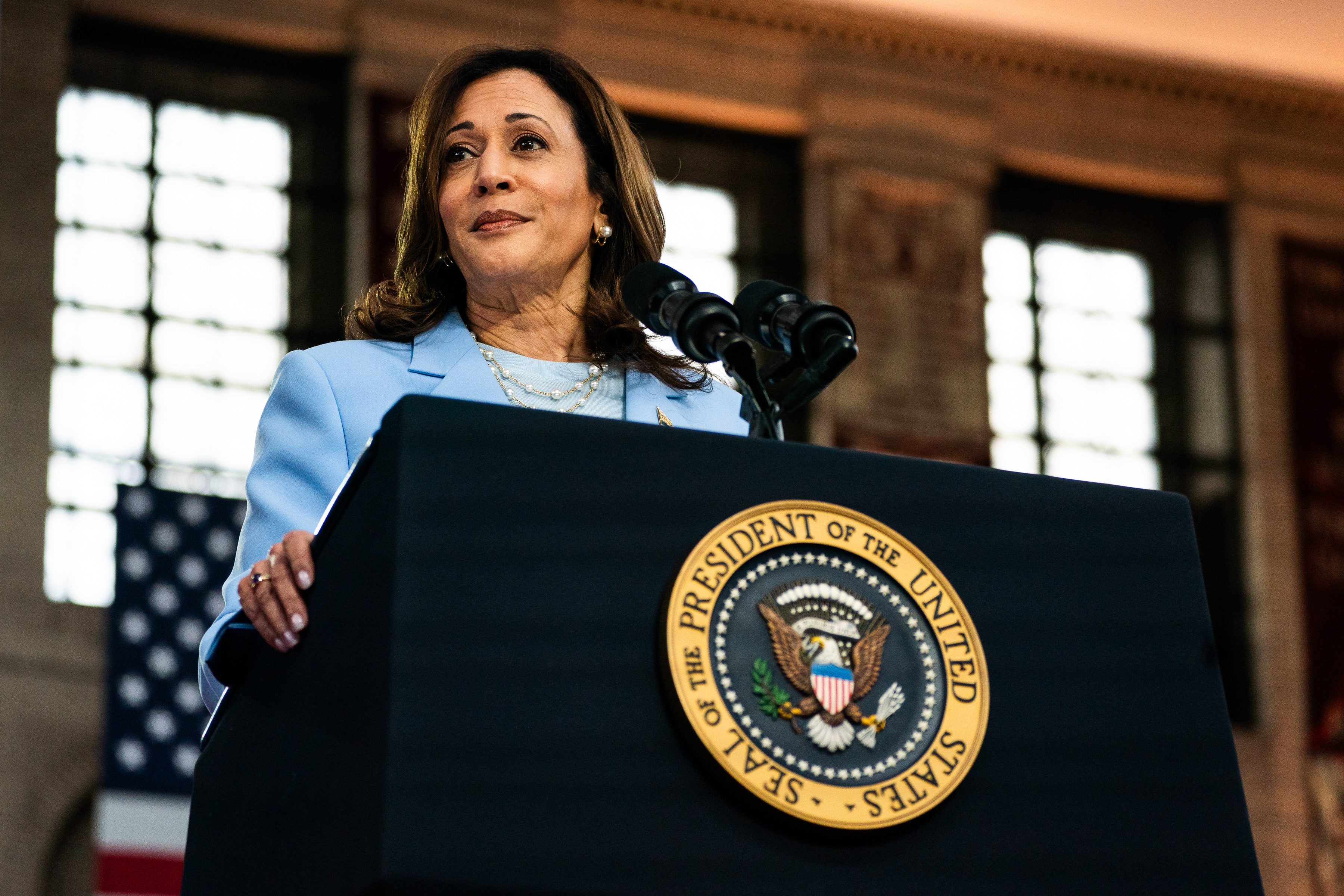 Vice President Kamala Harris at a campaign event in Philadelphia on May 29. Photo / Demetrius Freeman, The Washington Post