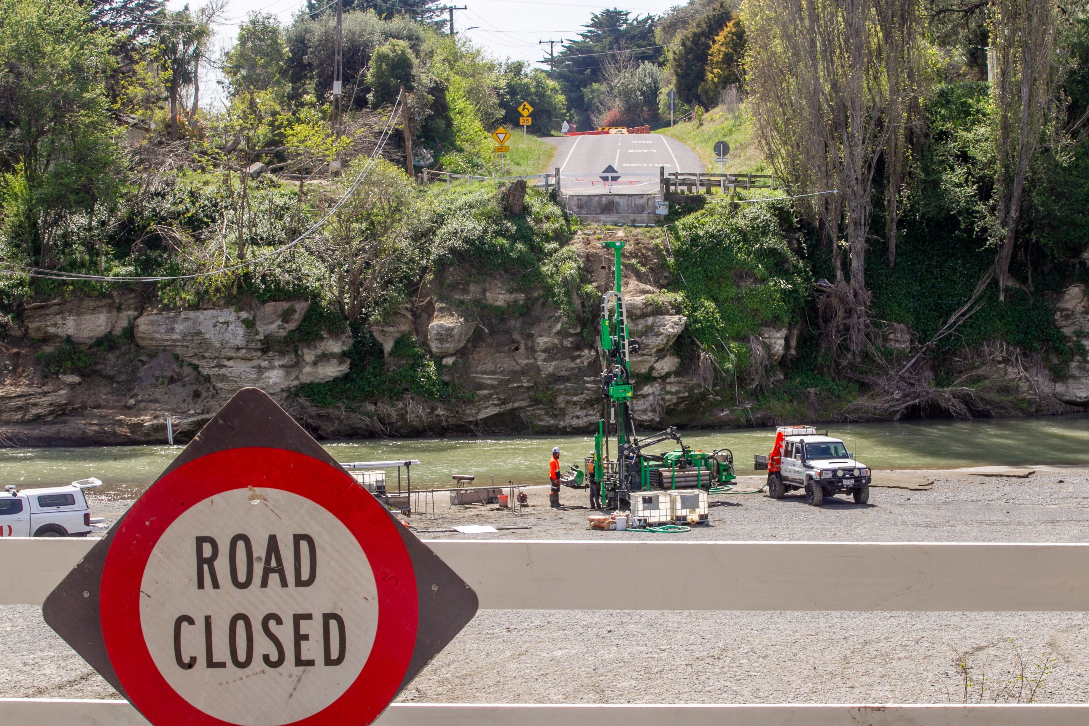 The site of the old Puketapu Bridge which was destroyed in February. Planning is underway to replace it. Photo / Warren Buckland