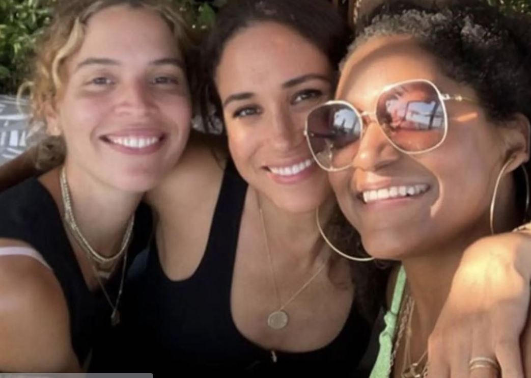 Meghan Markle celebrates her birthday with friends Cleo Wade, left, and Kadi Lee, right. Photo / Instagram