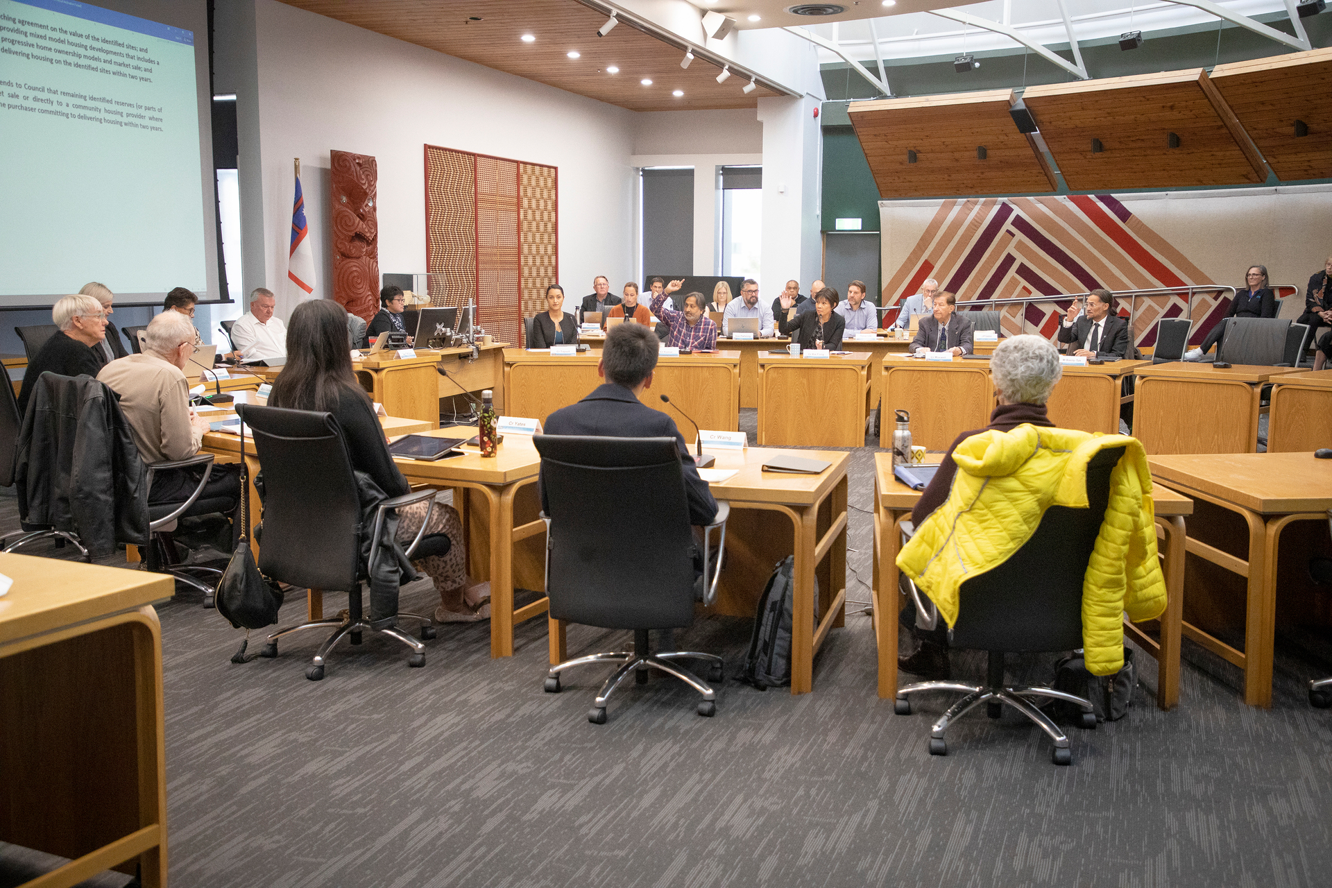 Last month's Rotorua Lakes Council Strategy, Policy and Finance Committee meeting. Photo / Andrew Warner 