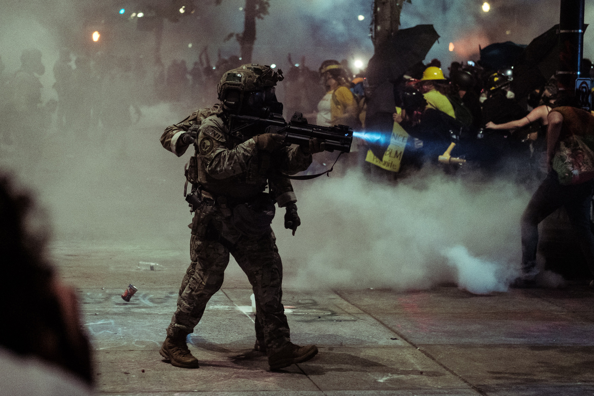 Protesters clash with law enforcement in Portland, Oregon, in July 2020. Photo / New York Times