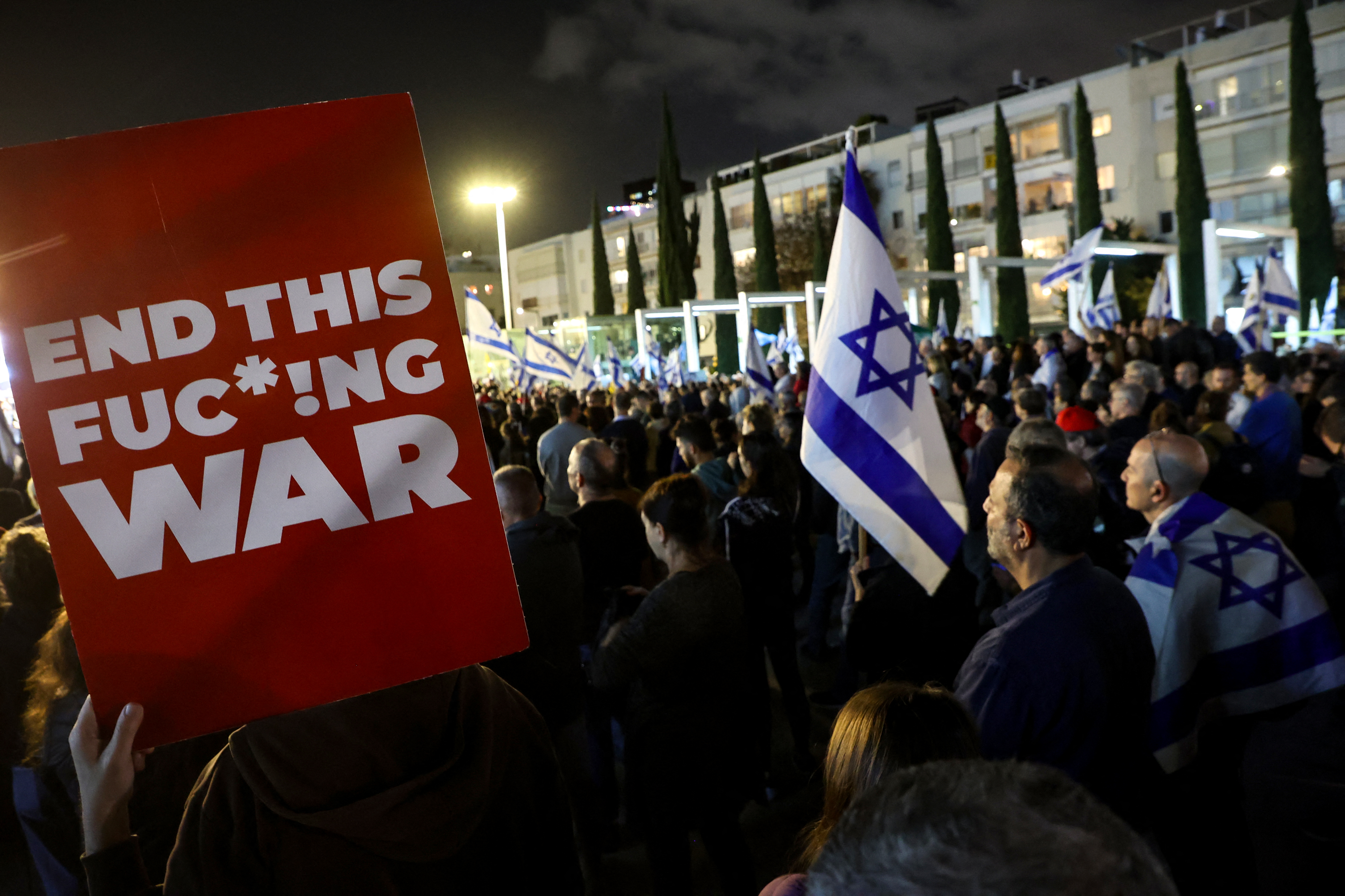 Israeli protesters call for the end of the war and the release of the remaining hostages held captive in Gaza since the October 7, 2023 attacks. Photo / AFP