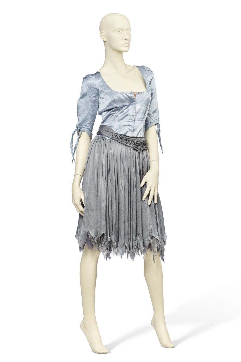 Made from ice-blue satin and inspired by ballet costumes, the Cinderella dress is from Vivienne Westwood's spring-summer 2011 collection, Gaia The Only One. Photo / Christie's