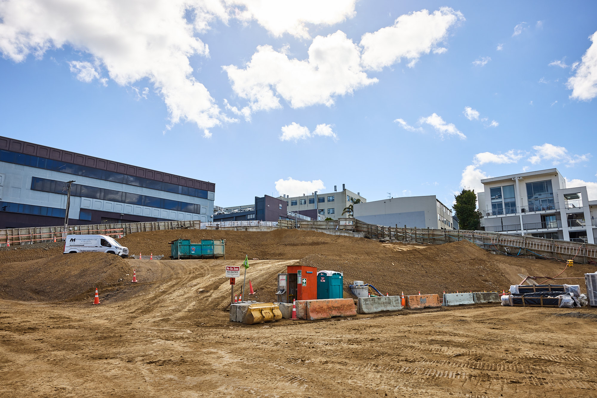 Some 45 trucks moved backfill spoil from quarries in southeast Auckland back to Eden Terrace a day. About 200 workers toiled on the project, starting with handheld spades four years ago. Photo / City Rail Link