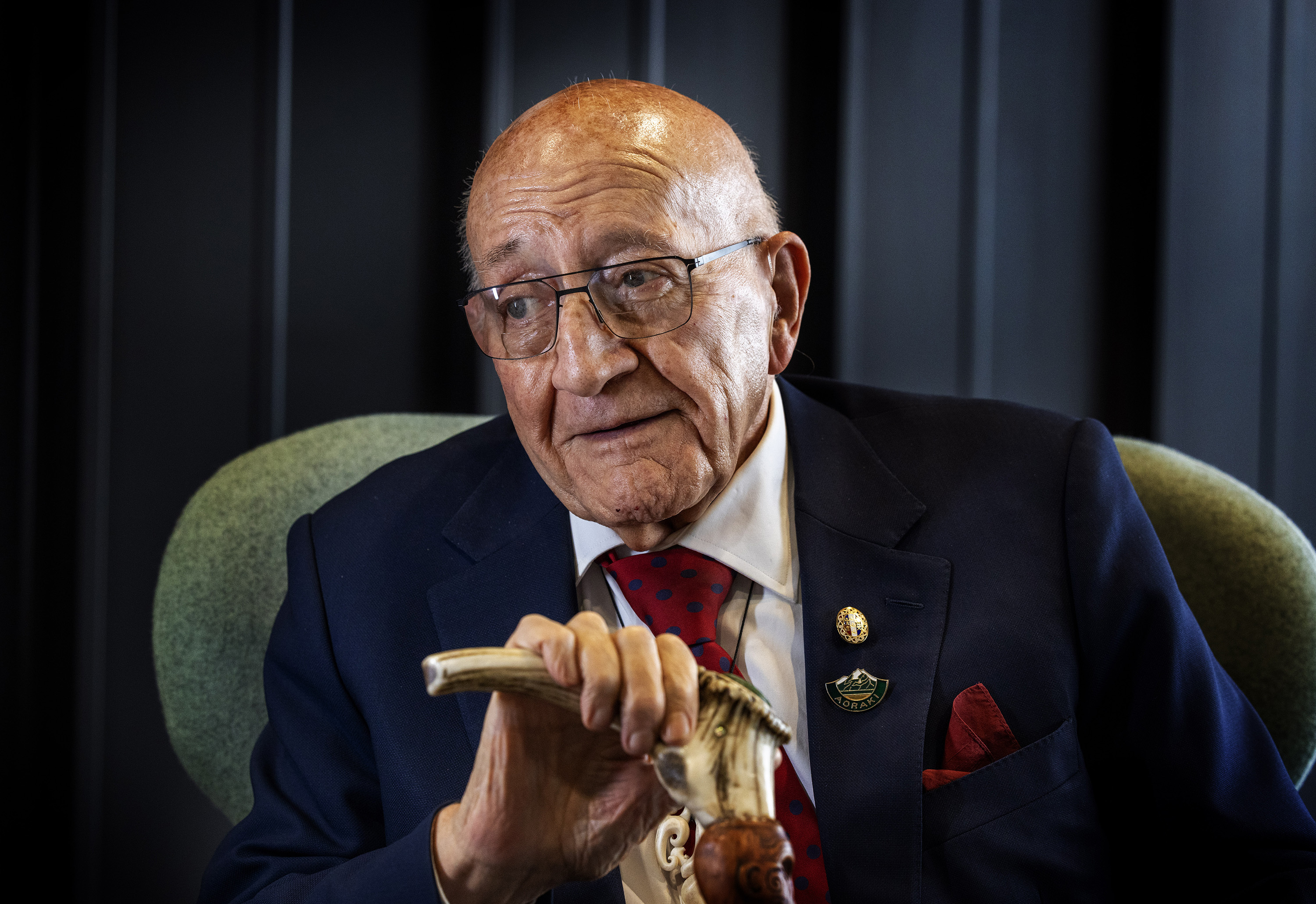 Tā Tipene O'Regan pictured at the Ngāi Tahu Archive in Christchurch. Photo / Mike Scott