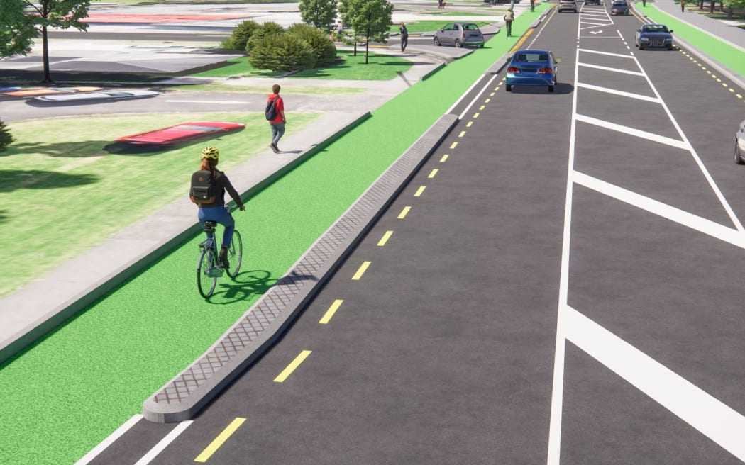 How part of the proposed cycleway might look. Photo / New Plymouth District Council