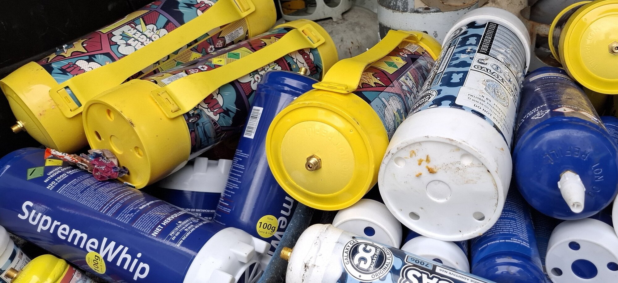 The Government introduced tighter controls on nitrous oxide canisters from early June. Photo / Doug Laing