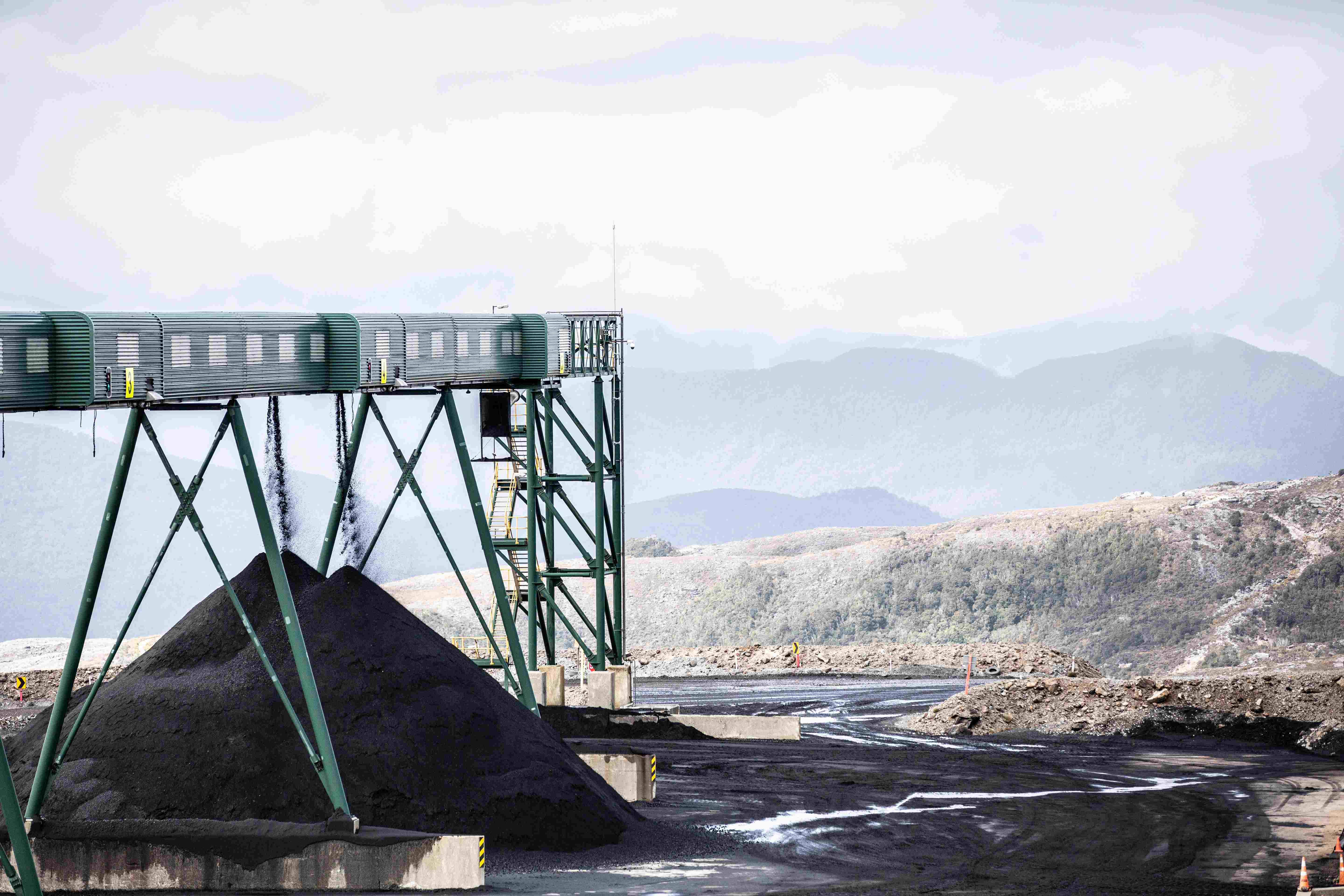 The Stockton Mine on the Stockton Plateau. The operator BT Mining had a tough 2025 with lower commodity prices and repair work on a key rail tunnel through which its coking coal reaches markets. Photo / NZME