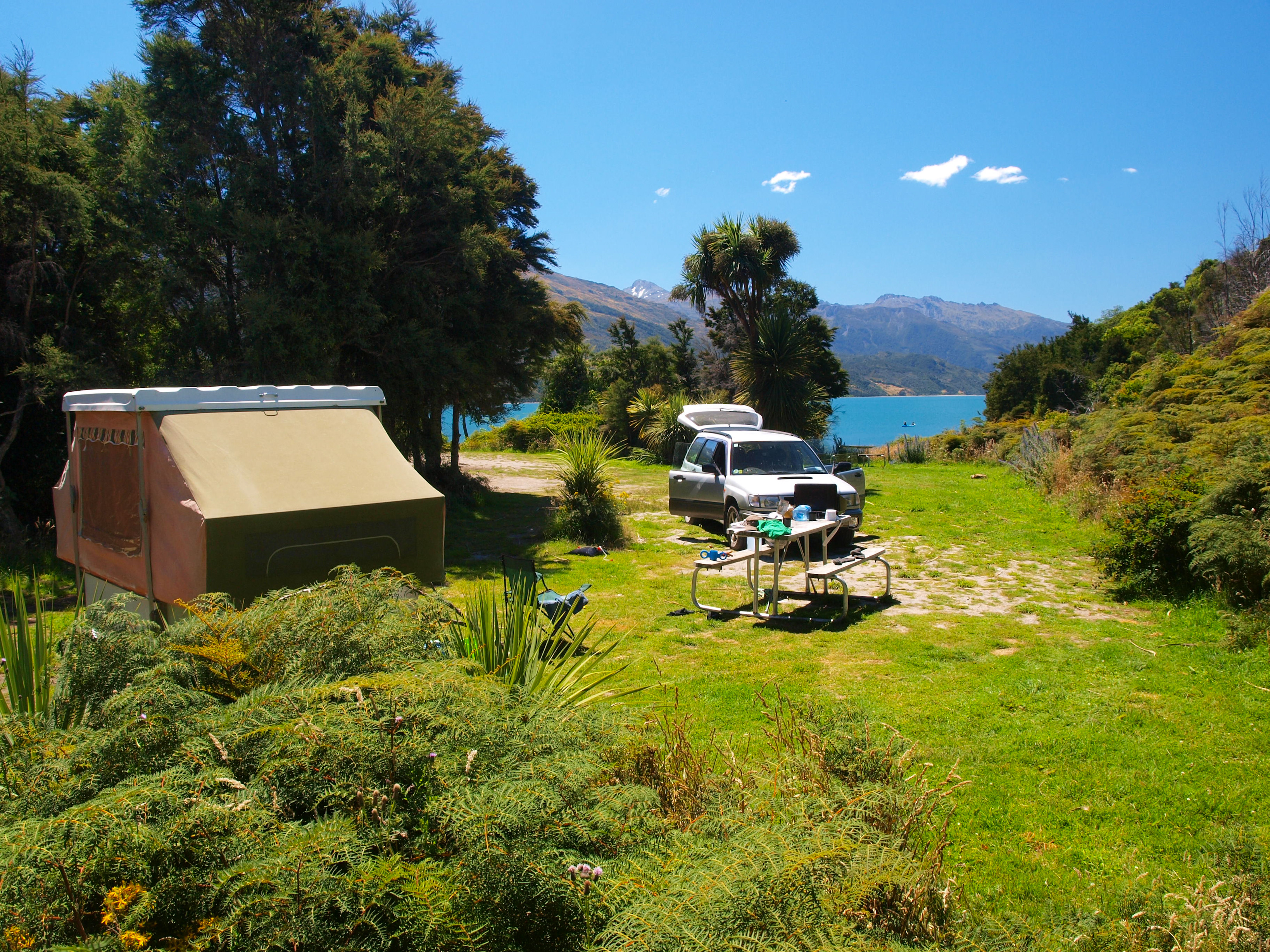 A beautiful campsite on the shore of Lake Wanaka New Zealand. Photo / 123rf