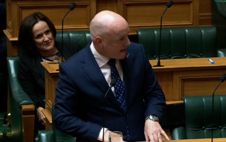Prime Minister Christopher Luxon in the House on Tuesday night. Photo / Parliament TV