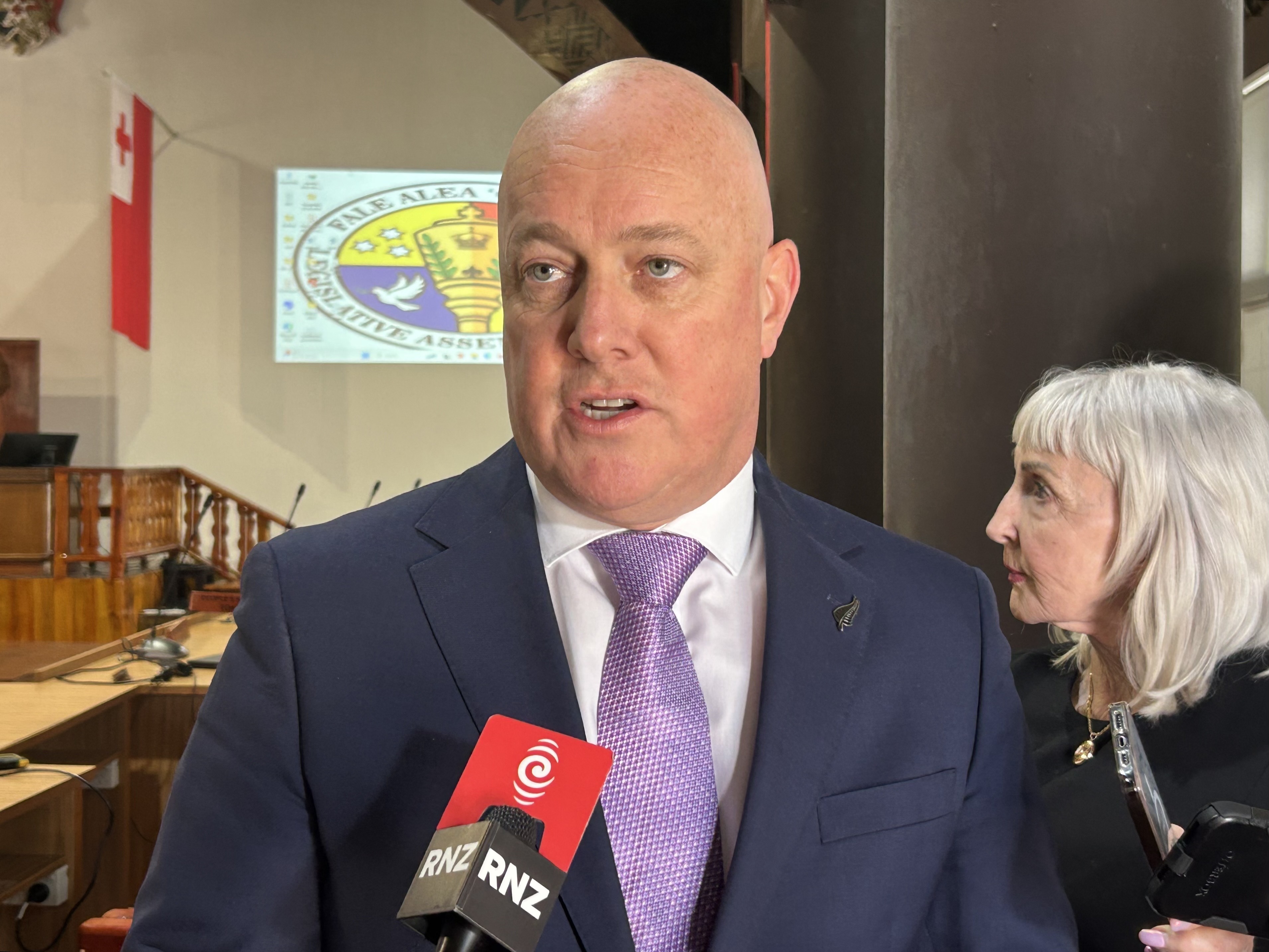 Prime Minister Christopher Luxon spoke about the passing of the Māori King while in Tonga yesterday for the Pacific Islands Forum. Photo / Adam Pearse