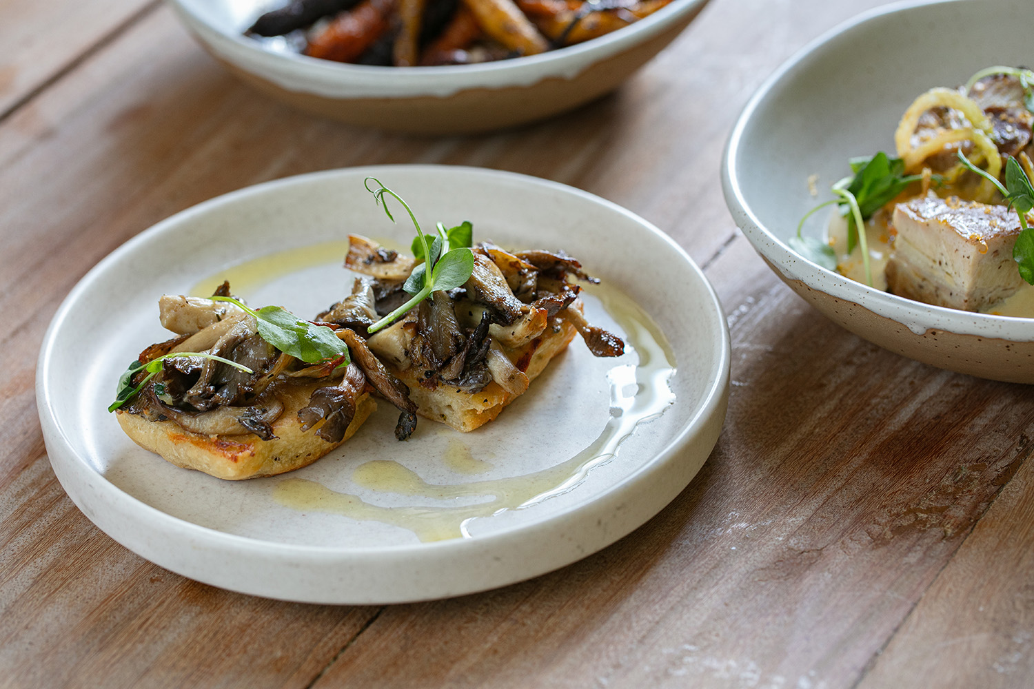 The rēwena bread with mushrooms. Photo / Babiche Martens