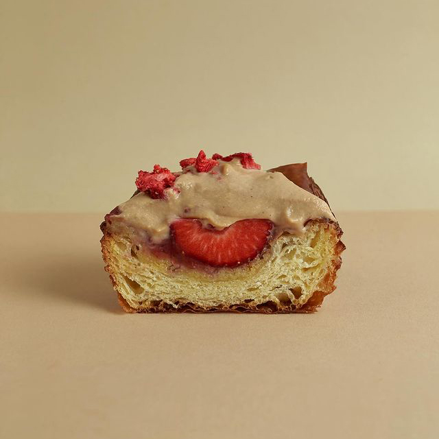 Mibo's strawberry Earl Grey danish. Photo / @Mibo_bakery
