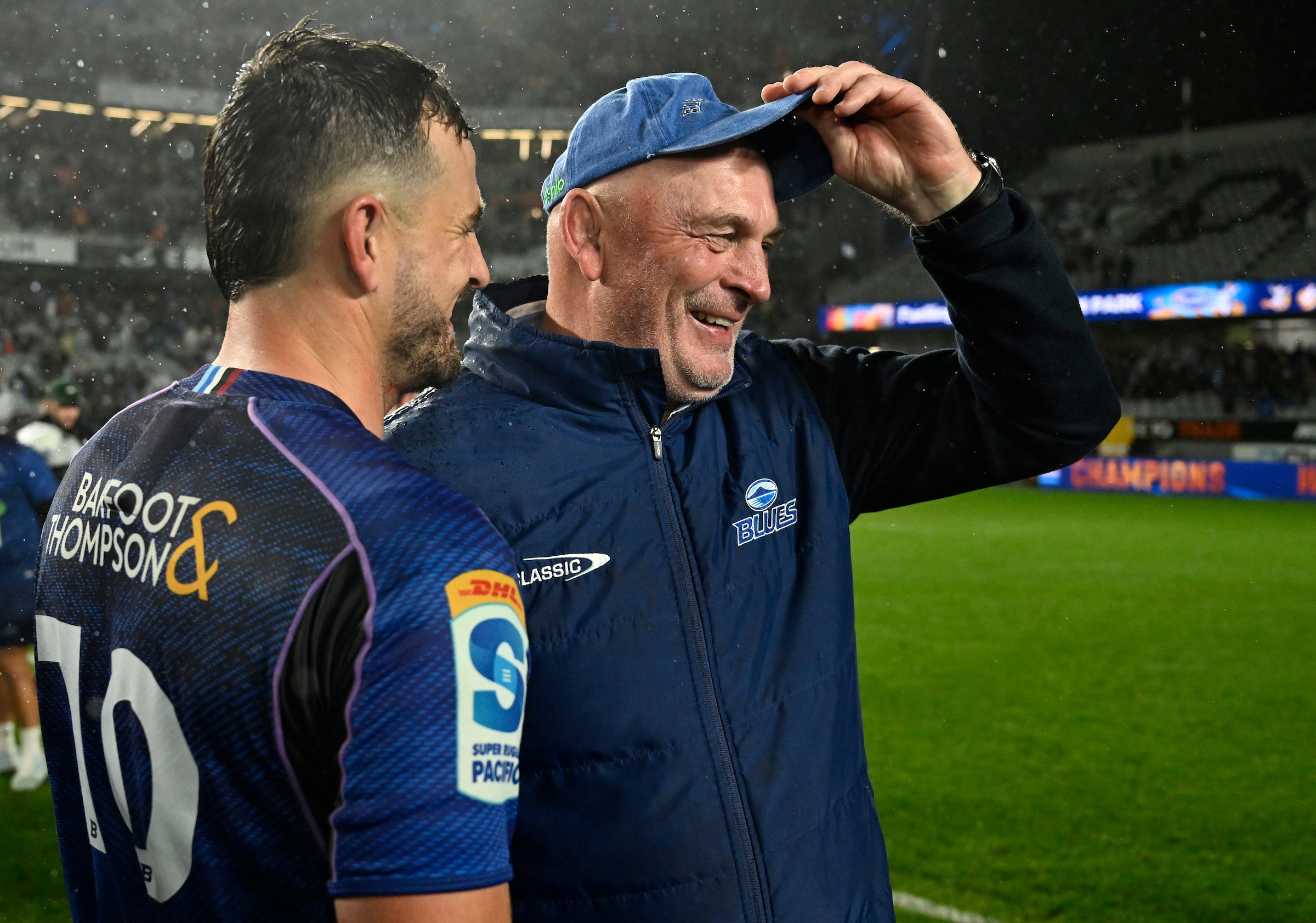 Harry Plummer (left) and Vern Cotter (right) enjoyed a successful season. Photo / Photosport
