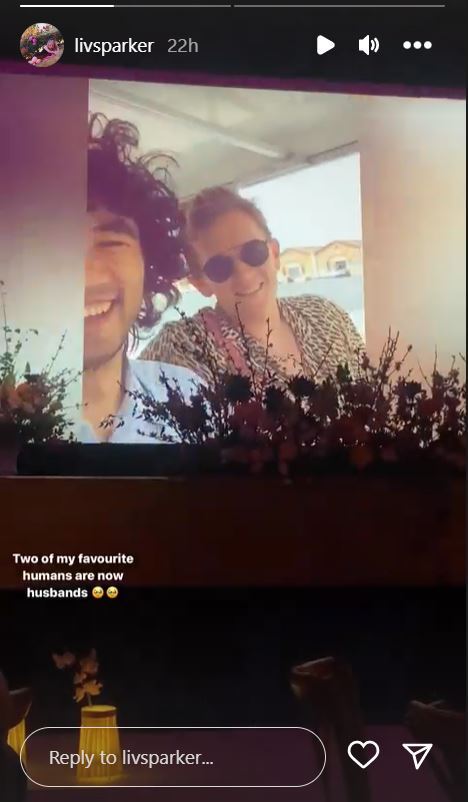 Parker's sister, Liv, shared footage of a montage of the couple. Photo / Instagram