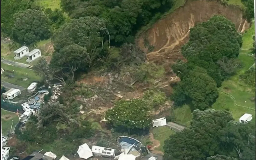 This photo was taken in the hours after the deadly landslide. Photo / Fire and Emergency New Zealand